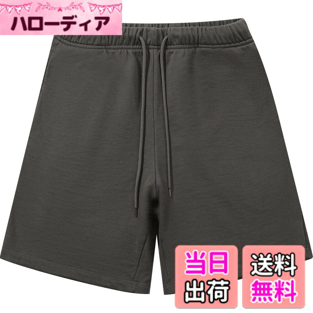 【送料無料】[TickElf] ハーフパンツ ショートパンツ メンズ 半パンツ 五分 無地 調整紐 14.1オンス 大きいサイズ 厚手 通気 おしゃれ ゆったり 夏服 アウトドア カジュアル 色：グレー、サイズ：S BigShort