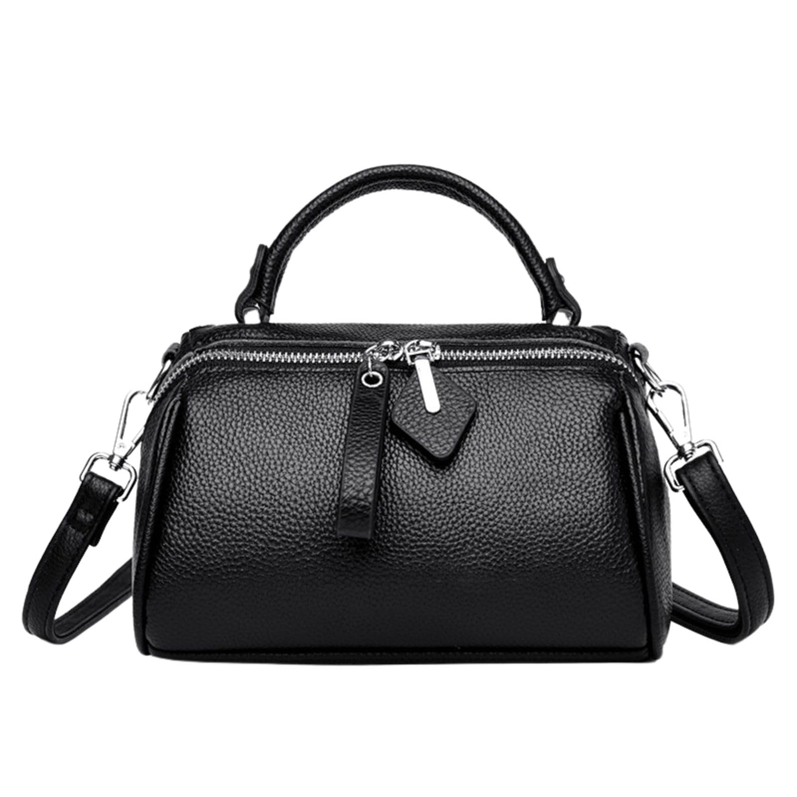 【送料無料】[Nestkanina] ショルダーバッグ 本革 おしゃれ レディース レザー バッグ シンプル 大容量 斜め掛け ななめがけ 女性 カバン 牛革 ハンドバッグ BG031 色：ブラック