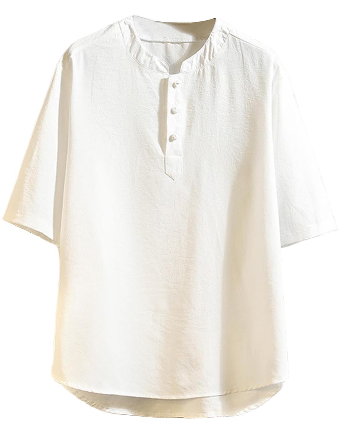 【送料無料】[OKJCON] tシャツ メンズ 半袖 夏 ゆったり 薄手 おしゃれ カジュアル シンプル 無地 大きいサイズ 色：ホワイト、サイズ：3XL