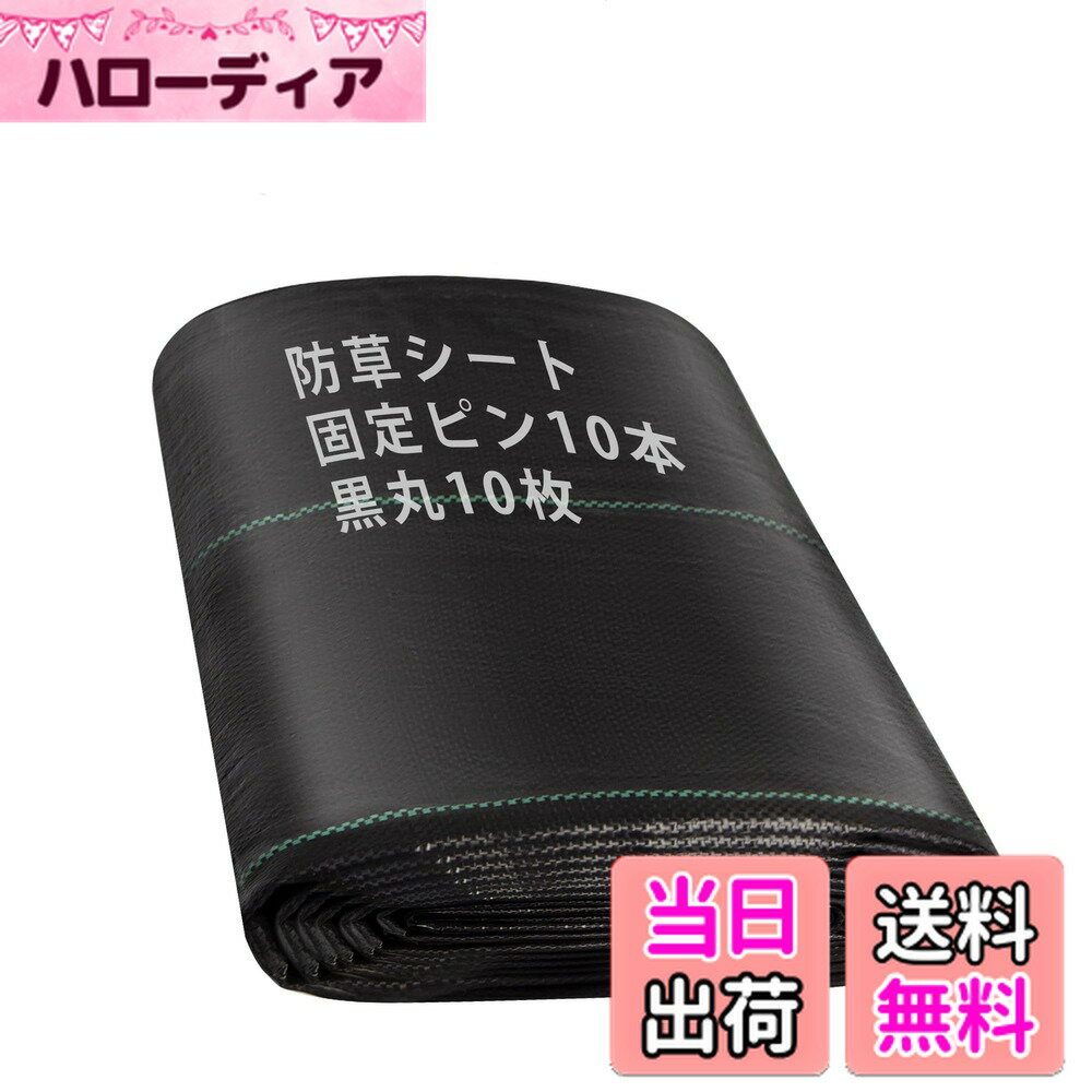 【送料無料】gomura 防草シート 除草シート 防そうシート 固定ピン ぼうそうシート 10年耐久 厚手 高密度 高透水 高耐久 雑草対策 雑草防止 庭 通路 物干し場 園芸用 工事用 サイズ：1x10m