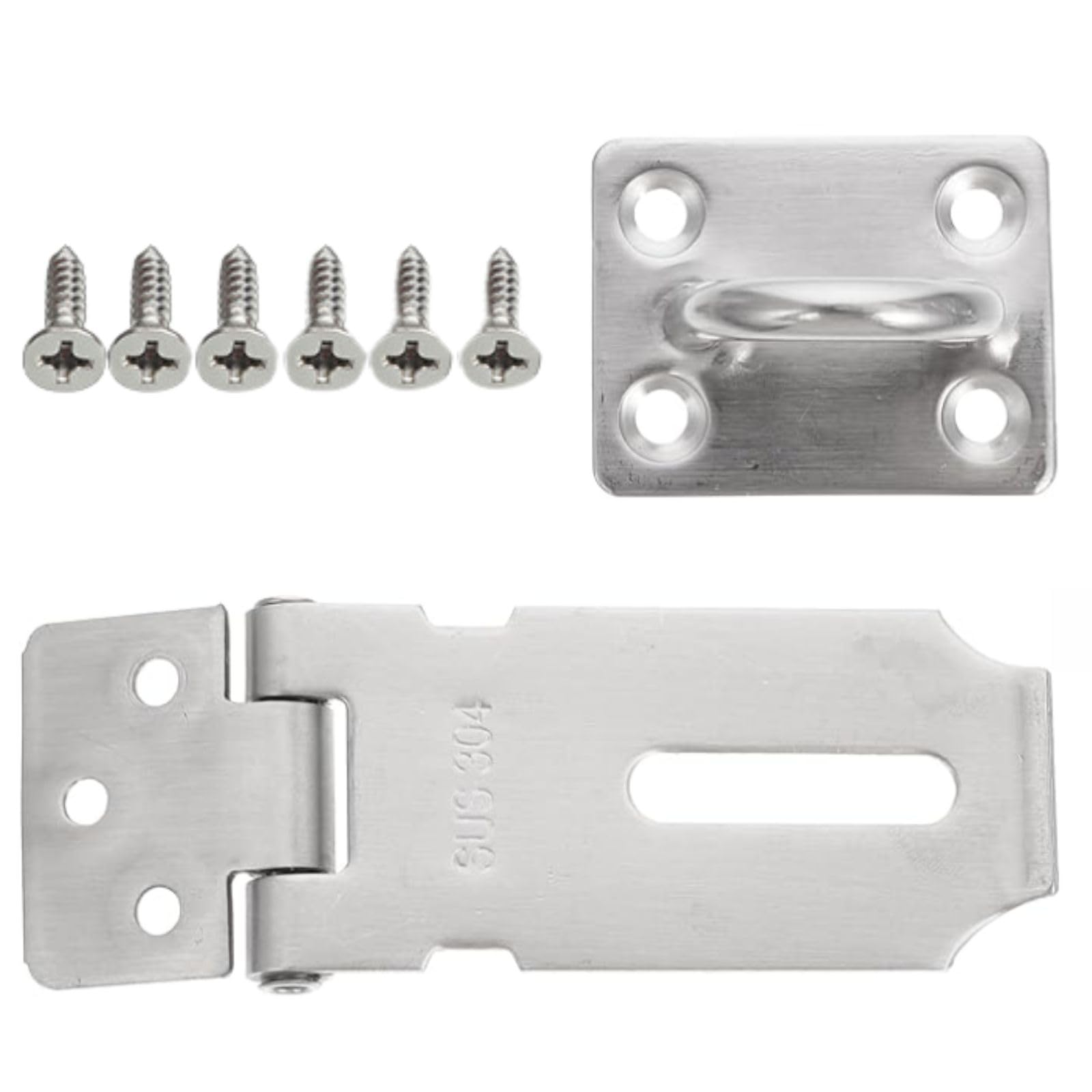 【送料無料】HOTQ 南京錠の留め金 南京錠 金具ドア ドア掛け金ラッチ ワッシャードアラッチ 南京錠ラッチ 南京錠を掛ける金具 ドア止め金具 南京錠8.5xm 304ステンレスス 色：