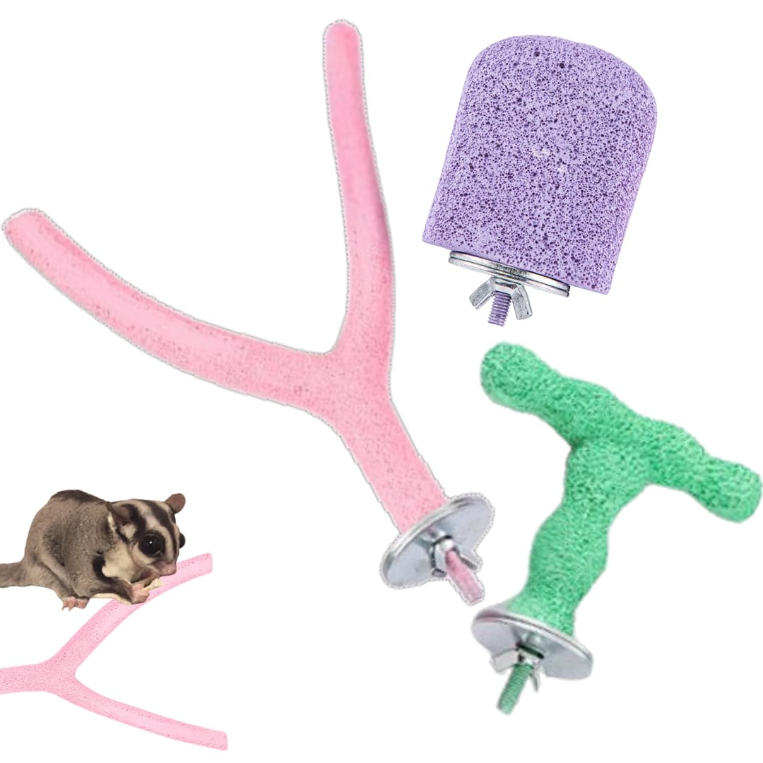 【送料無料】RekiLife モモンガ 爪研ぎ バー 止まり木 フクロモモンガ 小動物 小鳥 ハムスター インコ ..