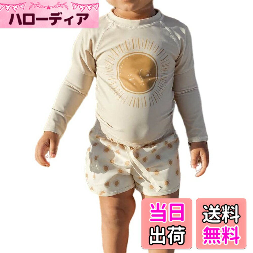 【送料無料】KALAVILA キッズ 水着 男の子 3点セット 長袖ラッシュガード スイムパンツ 帽子 子ども用..