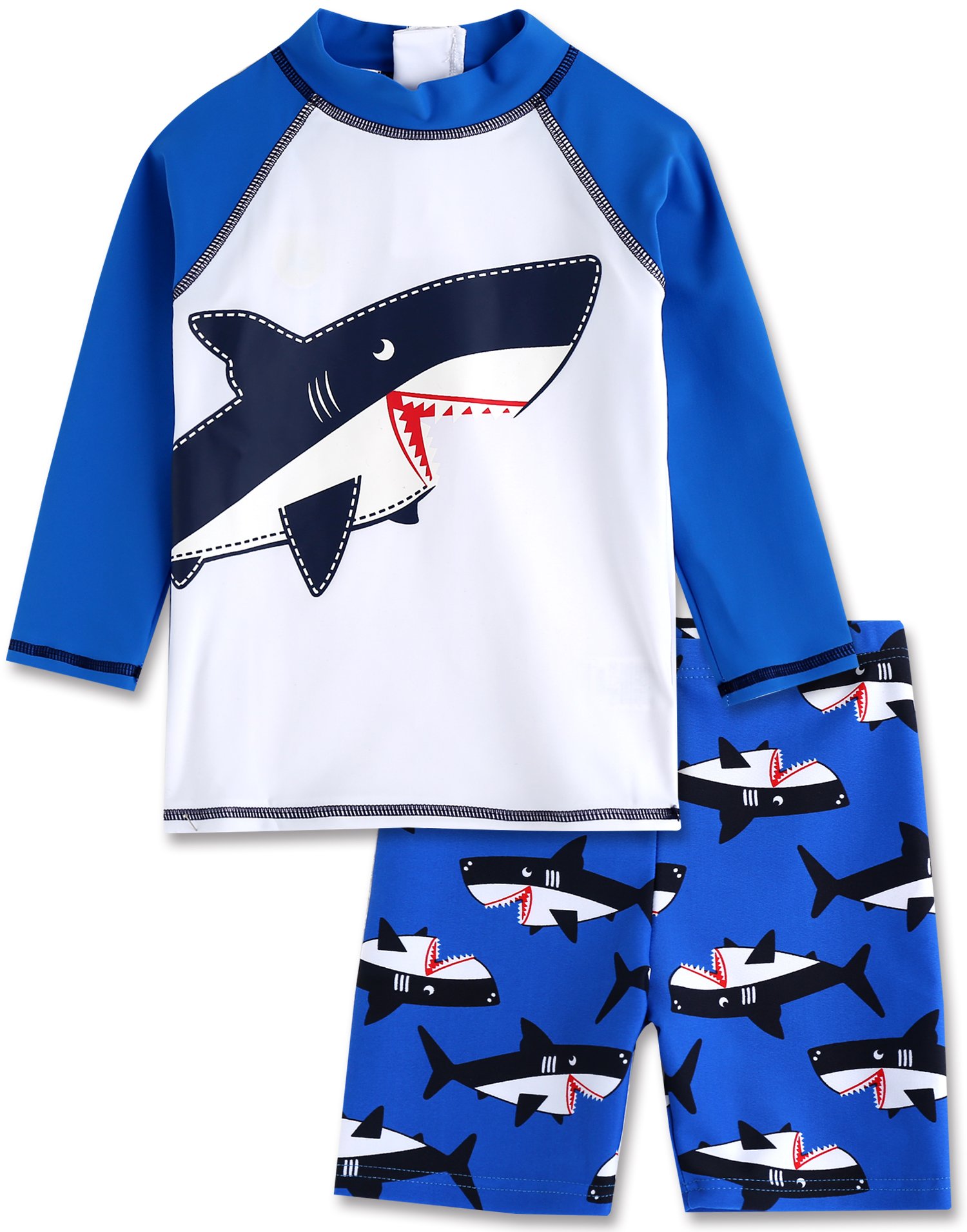 【送料無料】[Vaenait Baby] 18ヶ月〜7歳 水着 ツーピース 男の子 子供 キッズ 水着 ボイス上下セット ..