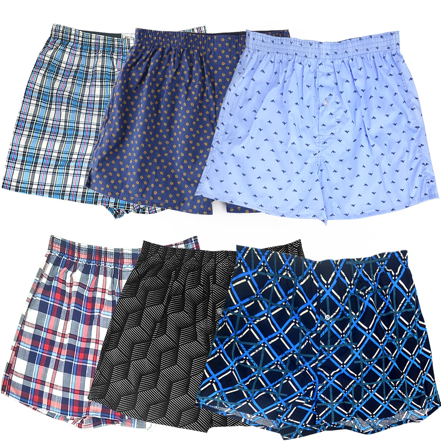 商品情報商品の説明主な仕様 綿100％の素材で肌触りがよく、ウエストのゴムは毎年改良を重ね快適な着心地を実現し、生地には抗菌防臭加工が施されておりノンストレスで着用頂ける大きいサイズの下着となります。普段使いからスポーツやアウトドアまで、どんなシーンにもオススメです。ちょうど良い厚みの履き心地の良い下着です。毎日のご使用に適切な機能インナーウェアです。洗濯後の乾燥が早いのも実用的で嬉しいポイント!毎日使う下着だからまとめ買いがお得！定番のチェック柄、プリント柄もご用意！写真の様なデザインから、ランダム組合せのセットでお届け致します。 ※掲載しているデザインは一例です。写真掲載のないデザインが入る場合もございますのであらかじめご了承下さい。【ウエストサイズ(cm)】 M ：76〜84 / L ：84〜94 XL(LL)/94cm~104cm、2XL(3L)/98cm~108cm