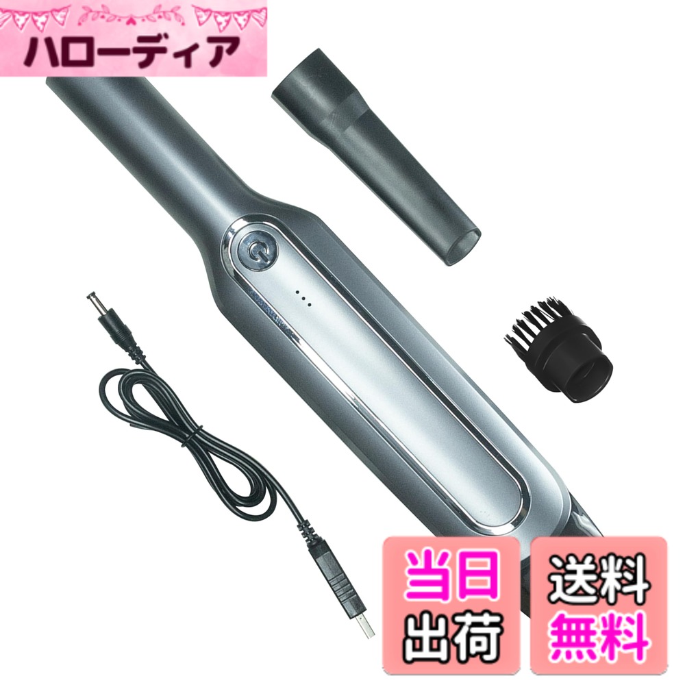 【送料無料】STEELMIGHT 車載掃除機 ハンディクリーナー 多機能ミニ掃除機 コードレス 6000Pa強力吸引力 充電式 低噪音 乾湿両用 家庭と車両両用 30分間長時間使用 小型クリーナー 色：ブラック、サイズ：小