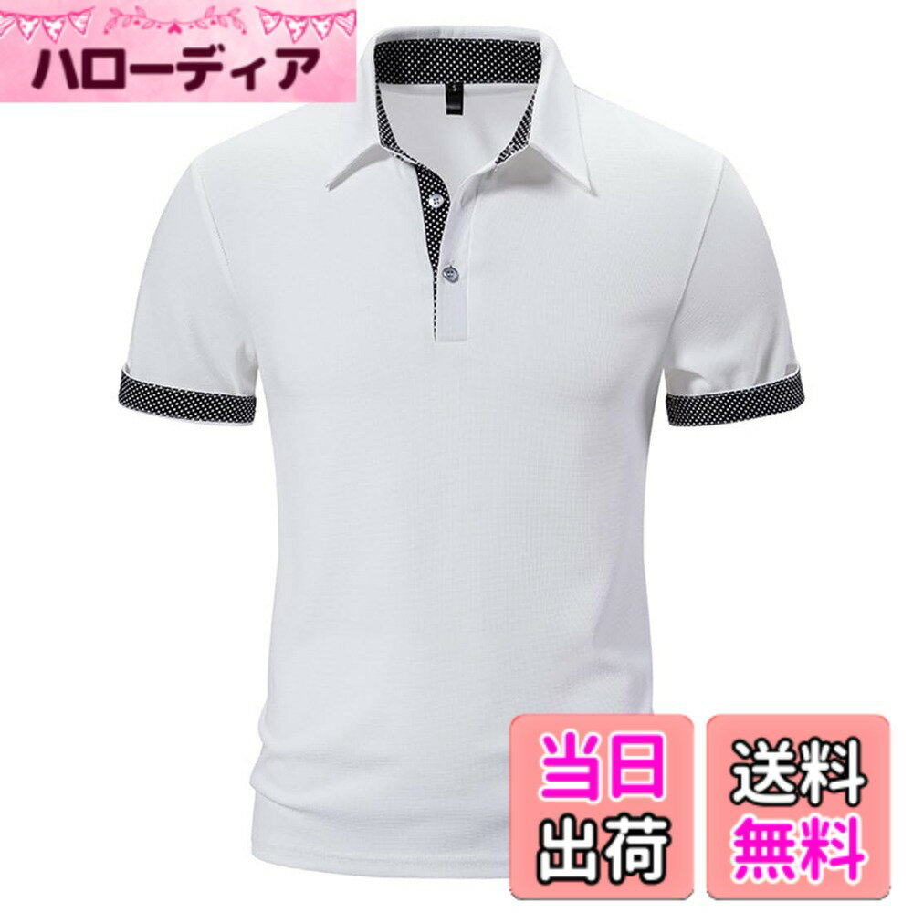 樂天商城 - 【送料無料】[AYISTELU] ポロシャツ メンズ 半袖 ゴルフ tシャツ ゆったり 大きいサイズ 速乾 ビジネス カジュアル おしゃれ メンズ 服 春夏秋 色：ホワイト、サイズ：L