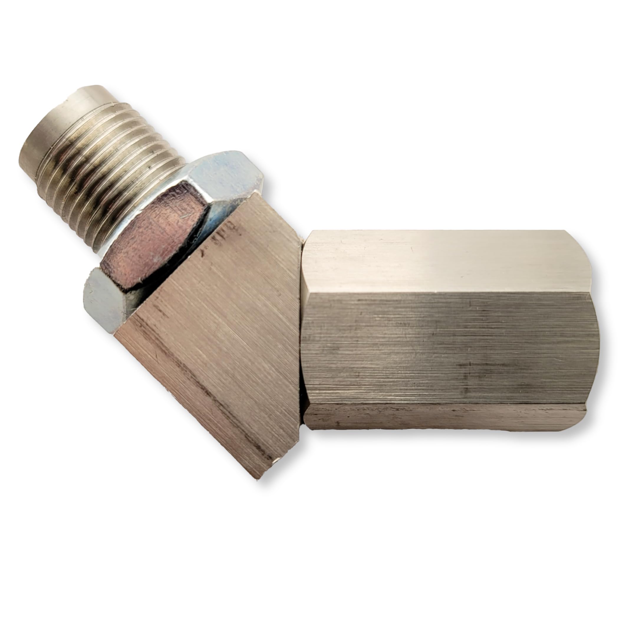 【送料無料】Lezalic O2センサー M18x1.5 アダプター 触媒 警告灯 エラー キャンセラー ステンレス銅ー 対策 スペーサー 簡易浄化 センサー 汎用 色：45度