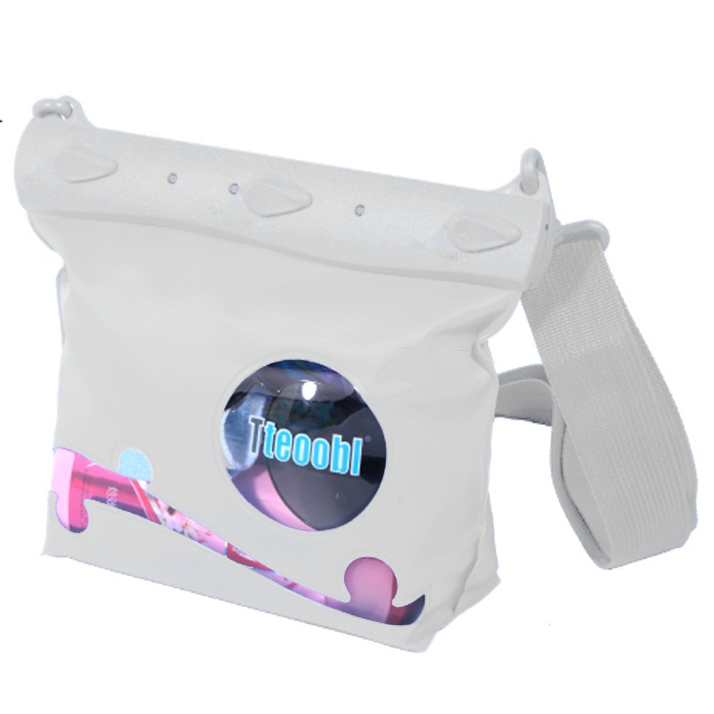 【送料無料】Tonna（トンナ） 防水バッグ 完全防水 防水ポーチ 全6色 防水国際保護等級IPX8 水中深さ20m防水可能 PVC素材 海水浴 釣り プール ダイビング アウトドア ショルダーバッグ 【Mサイズ】 色：ホワイト