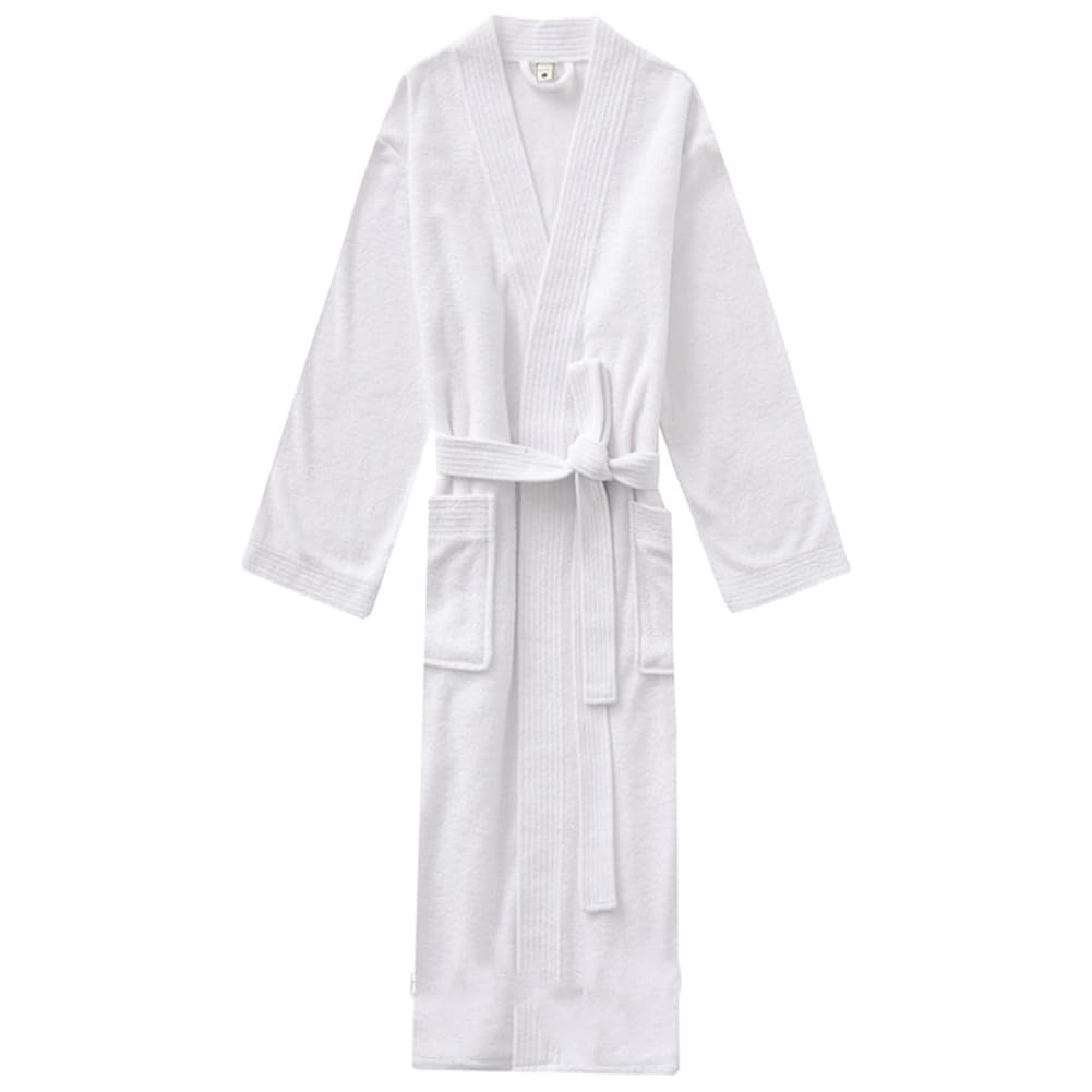 【送料無料】[TDIOSN] バスローブ レディース メンズ タオル地 乾きやすい 柔らかい 風呂上がり サッとはおる ママ ガウン ルームウェア 部屋着 ロング 温泉 ホテル バス用品 ギフト プレゼント 色：ホワイト、サイズ：XL
