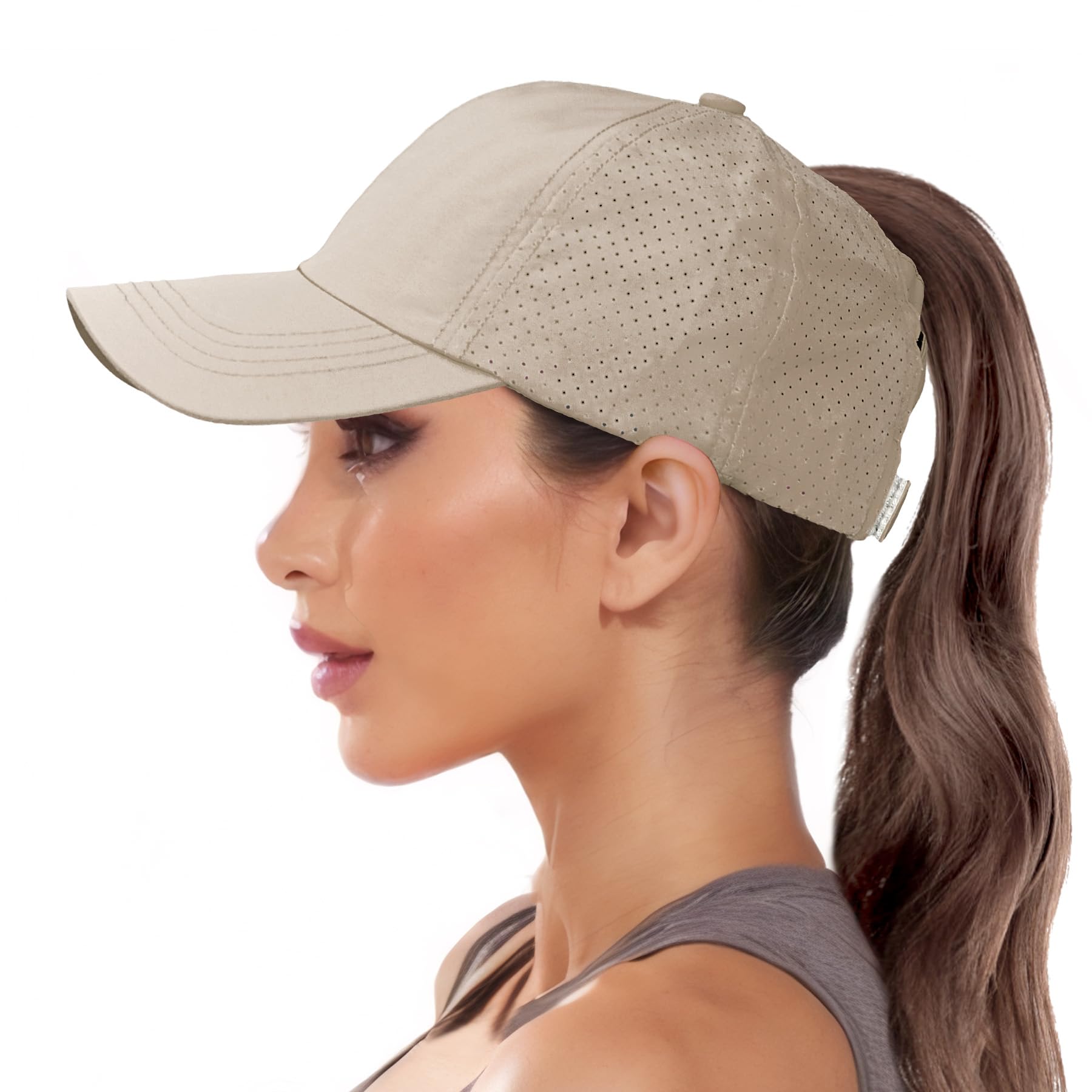 【送料無料】[ハミスト] キャップ メッシュ - 野球帽 日よけ 帽子 ポニーテール穴付き レディース UVカ..