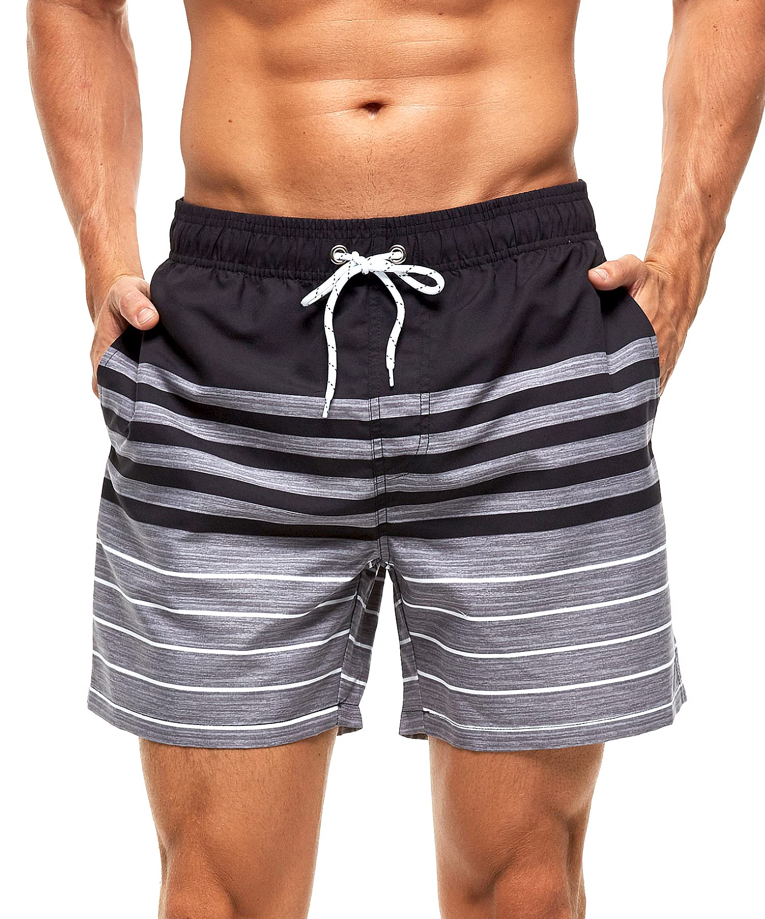 【送料無料】[Yotonna] ヨトンナ ボーダー柄 海水パンツ 水着 サーフパンツ メンズ 海パン ...