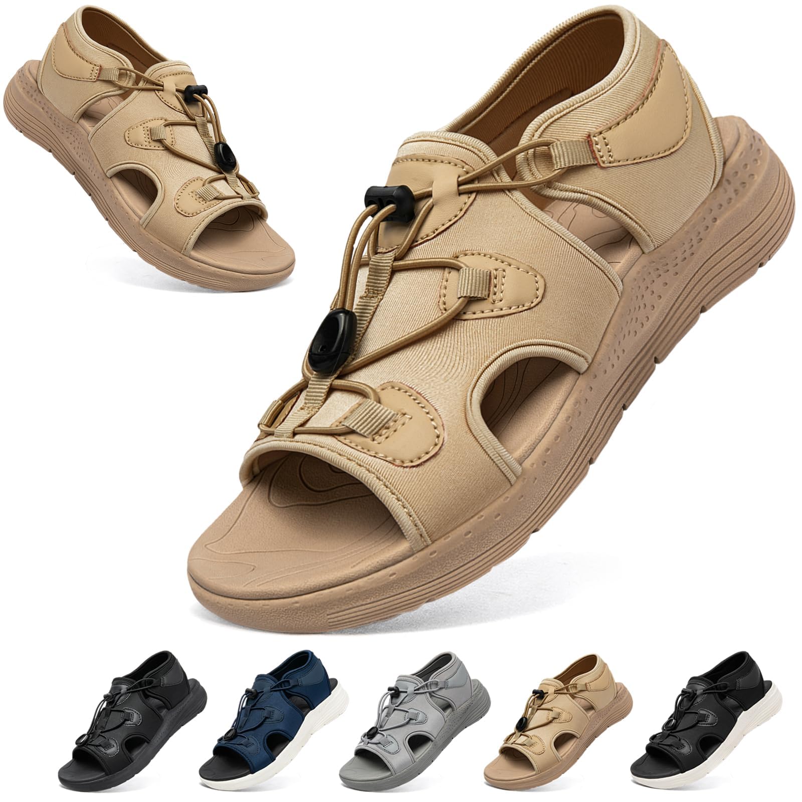 【送料無料】[MERPHINE] スポーツサンダル レディース ニット メッシュ 厚底 オフィス サンダル 夏 通..