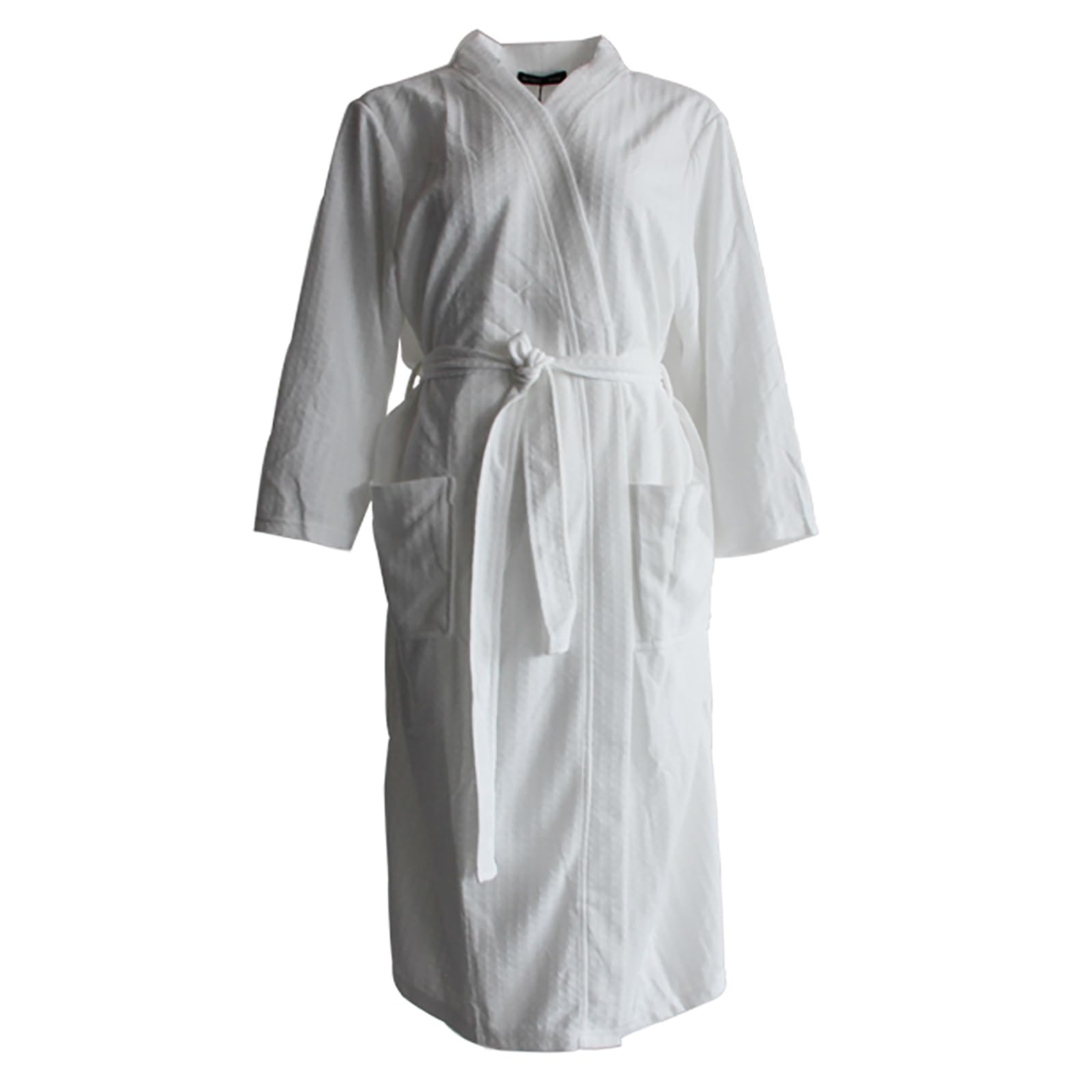 【送料無料】[zuevichn] バスローブ 薄手 レディース ルームウェア 優しい肌触り ホテル お風呂上り パジャマ 保温 通気 部屋着 バス用品 春夏秋 色：ホワイト、サイズ：3XL