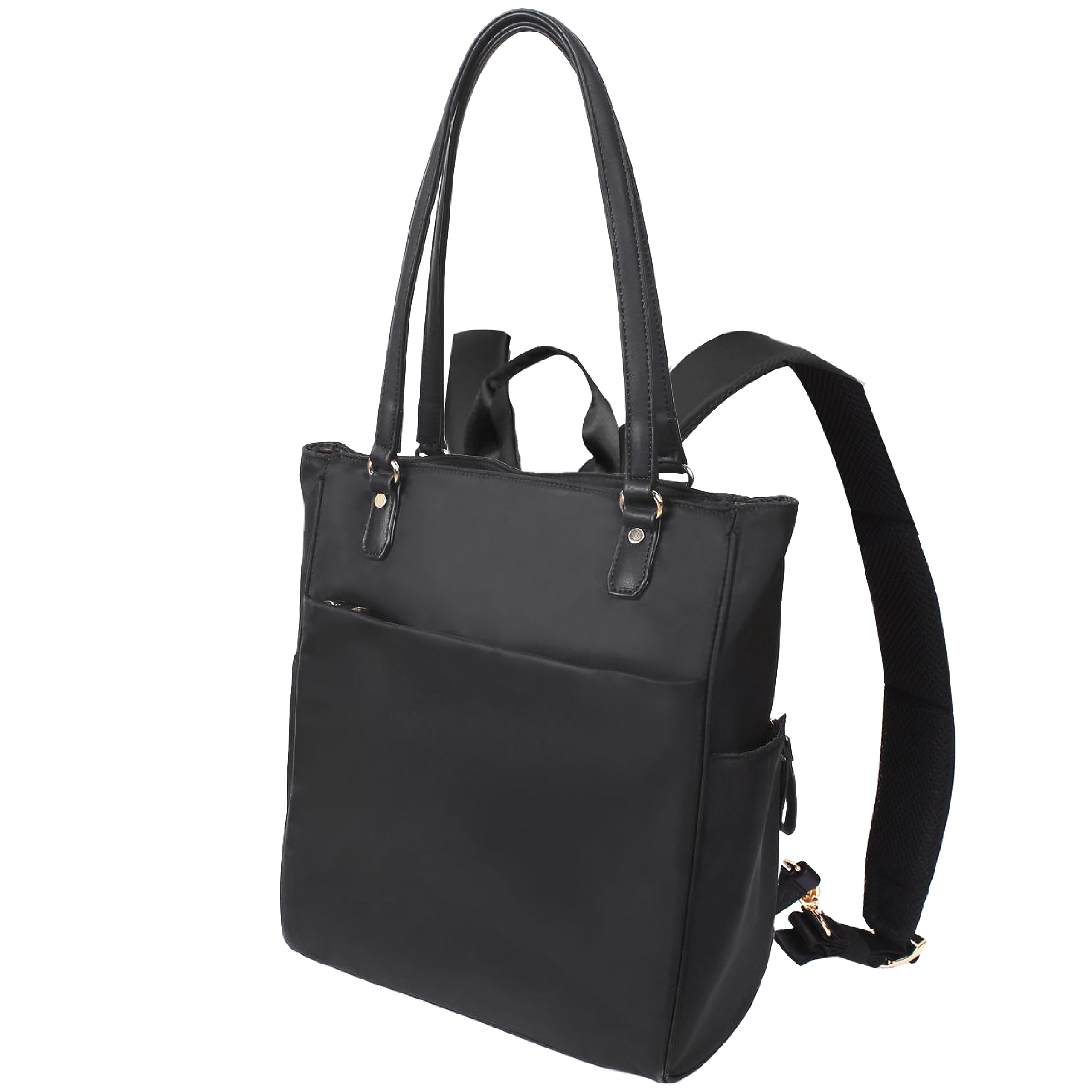 【送料無料】[Liscia] ビジネスリュック レディース 【トートバッグになるリュック】 ビジネスバッグ 通勤 通学 軽量 大容量 A4 通勤バッグ ナイロン PC ノートPC 13インチ対応 色：ブラック、サイズ：縦36cm、横30cm、マチ15cm