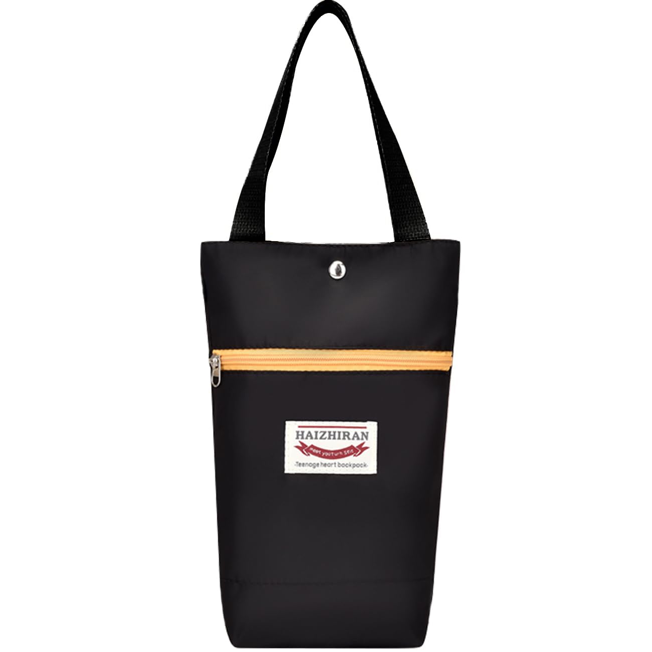 【送料無料】YUYAKESHI 水筒カバー ボトルカバー ストラップ 小物いれ ジッパー付き袋 傘入れ バッグ 持ち歩き ペットボトル 大容量 水筒用 通勤 色：ブラック、サイズ：手提げ