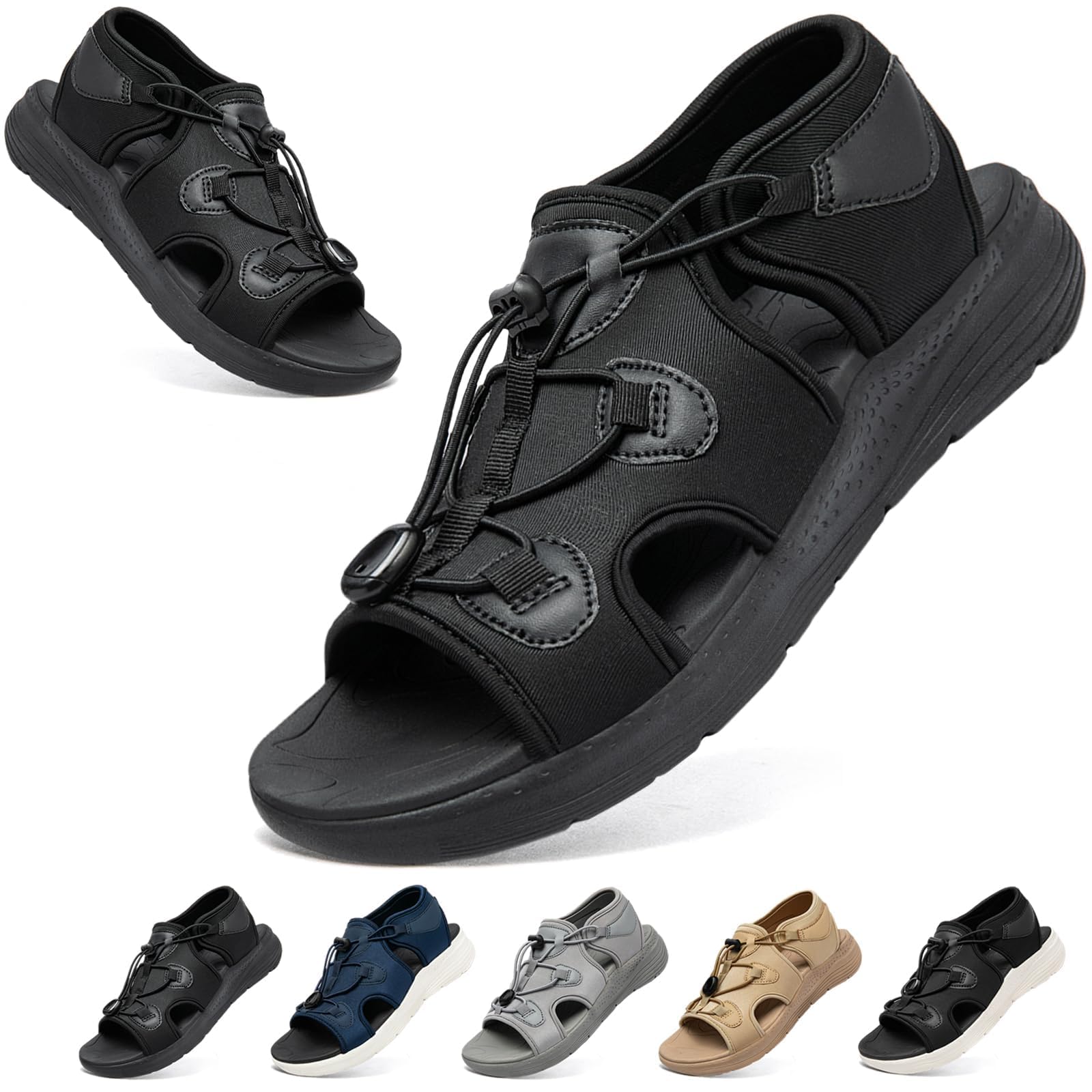 【送料無料】[MERPHINE] スポーツサンダル レディース ニット メッシュ 厚底 オフィス サンダル 夏 通..