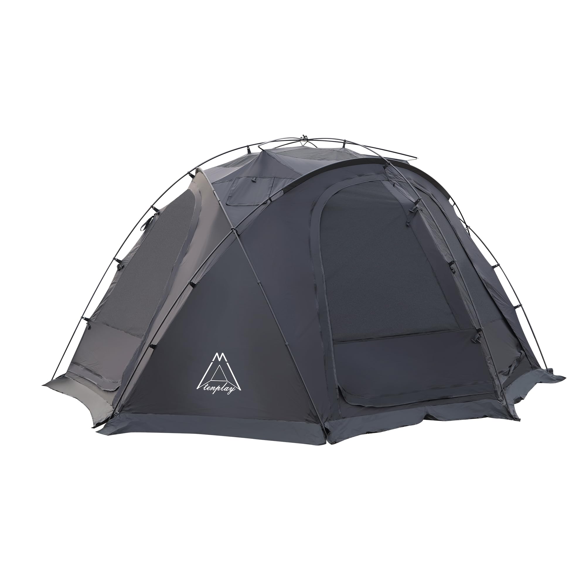 【送料無料】Tenplay 2024NEW ドームテント 大型 4-6人用 幅385cm高さ200cm 煙突穴付き 防水 ファミリ..