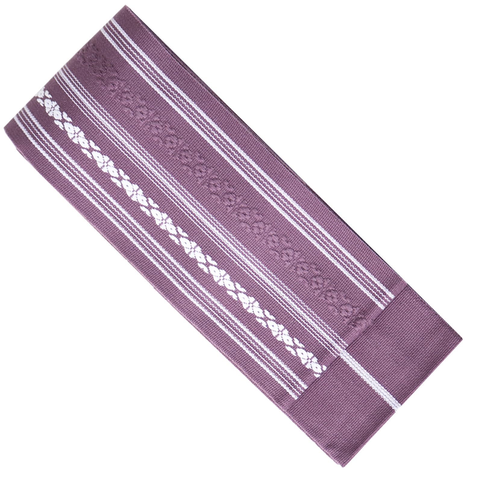 【送料無料】[TOuWA] 角帯 帯 綿 献上柄 男帯 メンズ 男 紳士 浴衣 着物 弓道 和服用 成人式（結び方ガイド付き） 色：パープル