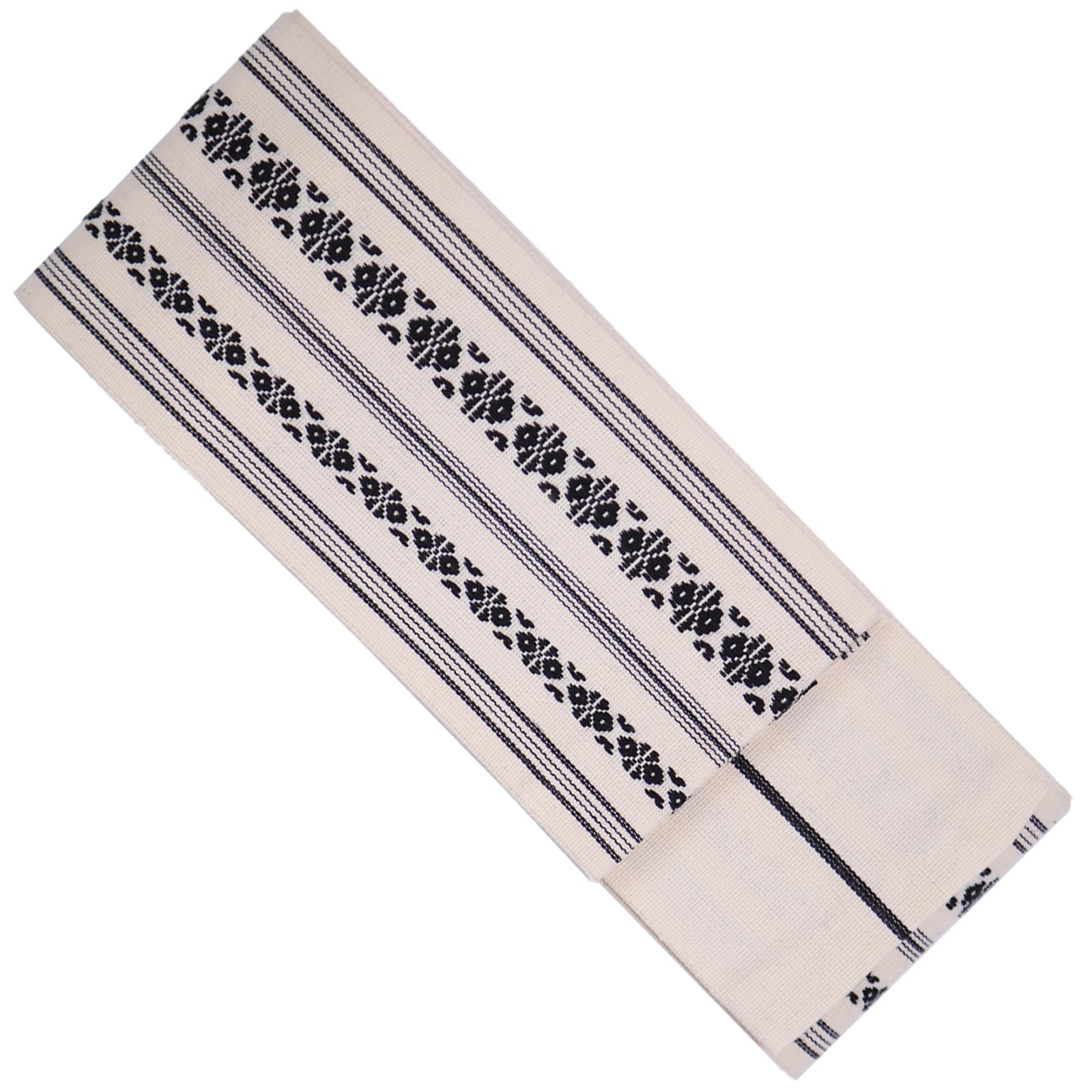 【送料無料】[TOuWA] 角帯 帯 綿 献上柄 男帯 メンズ 男 紳士 浴衣 着物 弓道 和服用 成人式（結び方ガイド付き） 色：キナリ