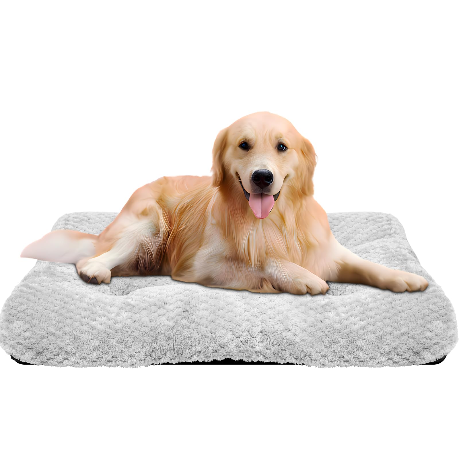 【送料無料】ペットクッション 猫 犬 ペットベッド ふわふわ 猫ベッド 犬ベッド もふもふ 暖かい ペットクッション 洗える 滑り止め 保温防寒 寒さ対策 ぐっすり眠る ペット用ベッド 通年 子犬 猫用 ベッド サイズ/カラー選択可 小 色：ライトグレー、サイズ：L-80*55cm