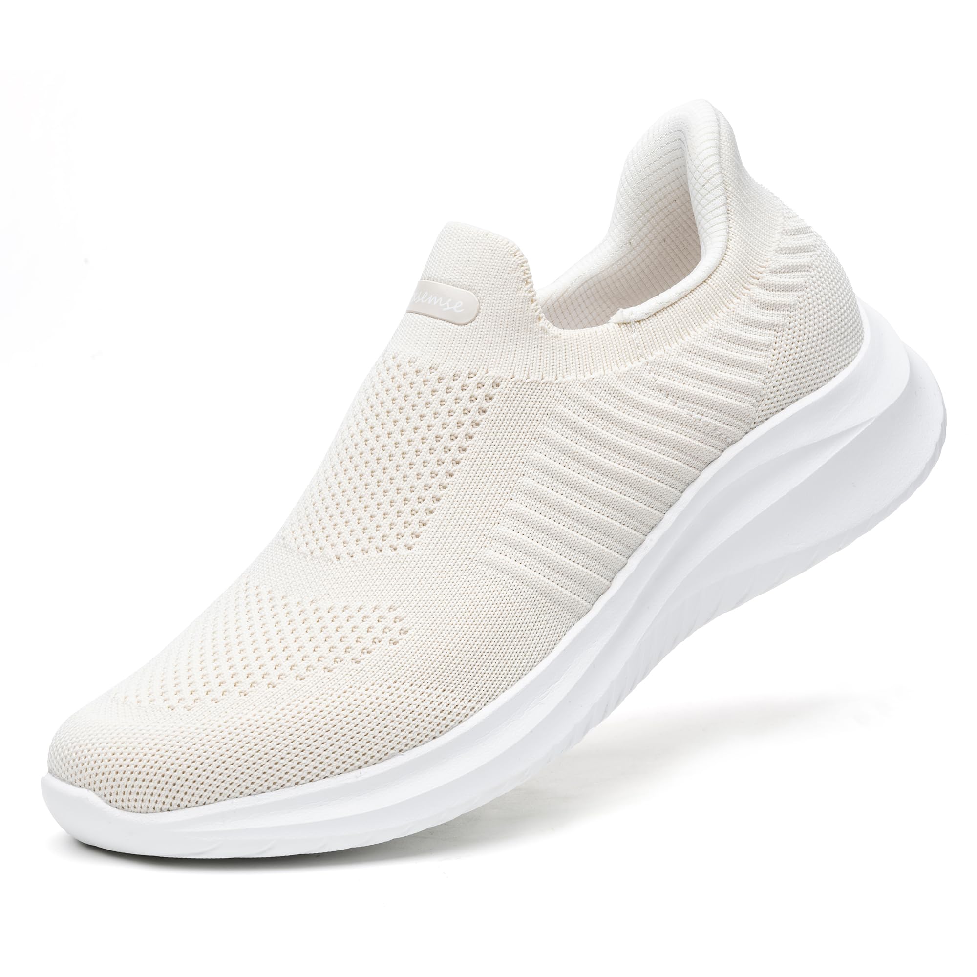 【送料無料】[フォクスセンス] スニーカー 【立ったままスッと履ける 理学療法士推薦】 ウォーキングシューズ メンズ レディース スポーツ ランニングシューズ ローファー スリッポン カジュアル 紐なし 世界一快適 通勤 歩きやすい 色：ホワイトNEW、サイズ：28.0 cm 3E