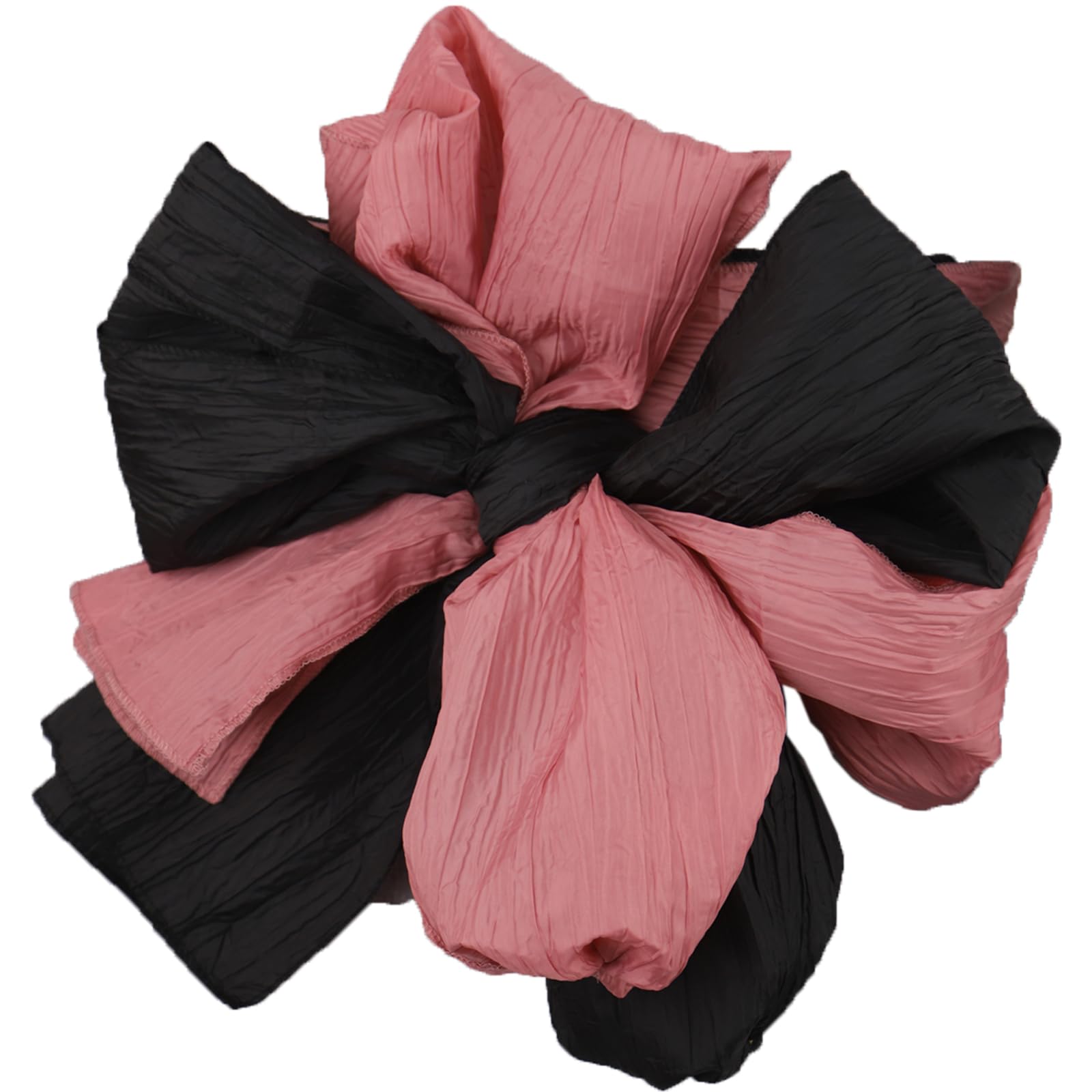 【送料無料】[TOuWA] しわ兵児帯 へこ帯 帯 2本セット 無地 単色 大人用 レディース 浴衣 色：黒＋ピンク