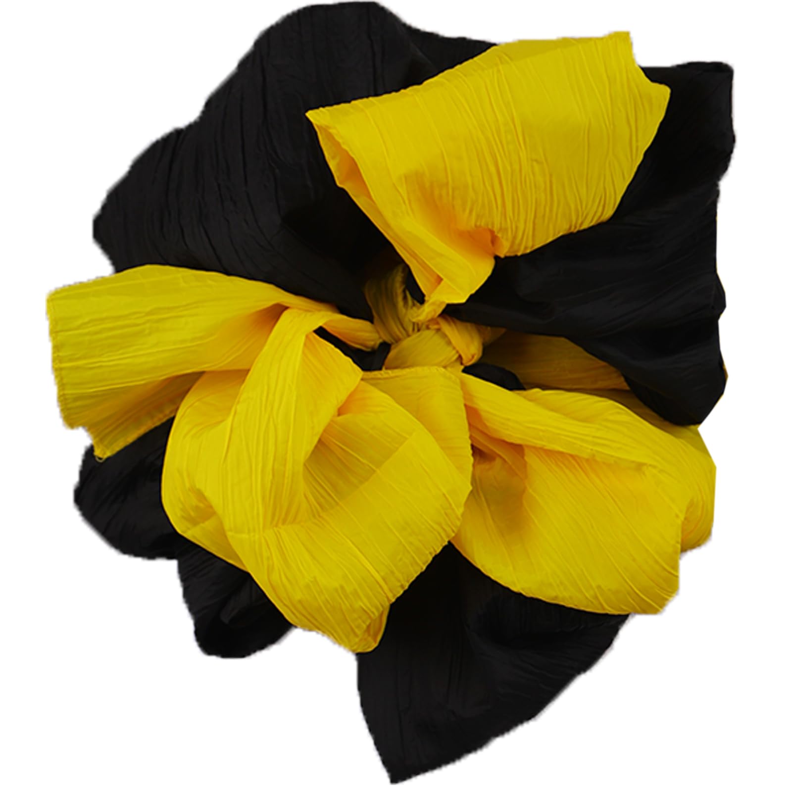 【送料無料】[TOuWA] しわ兵児帯 へこ帯 帯 2本セット 無地 単色 大人用 レディース 浴衣 色：黒＋黄