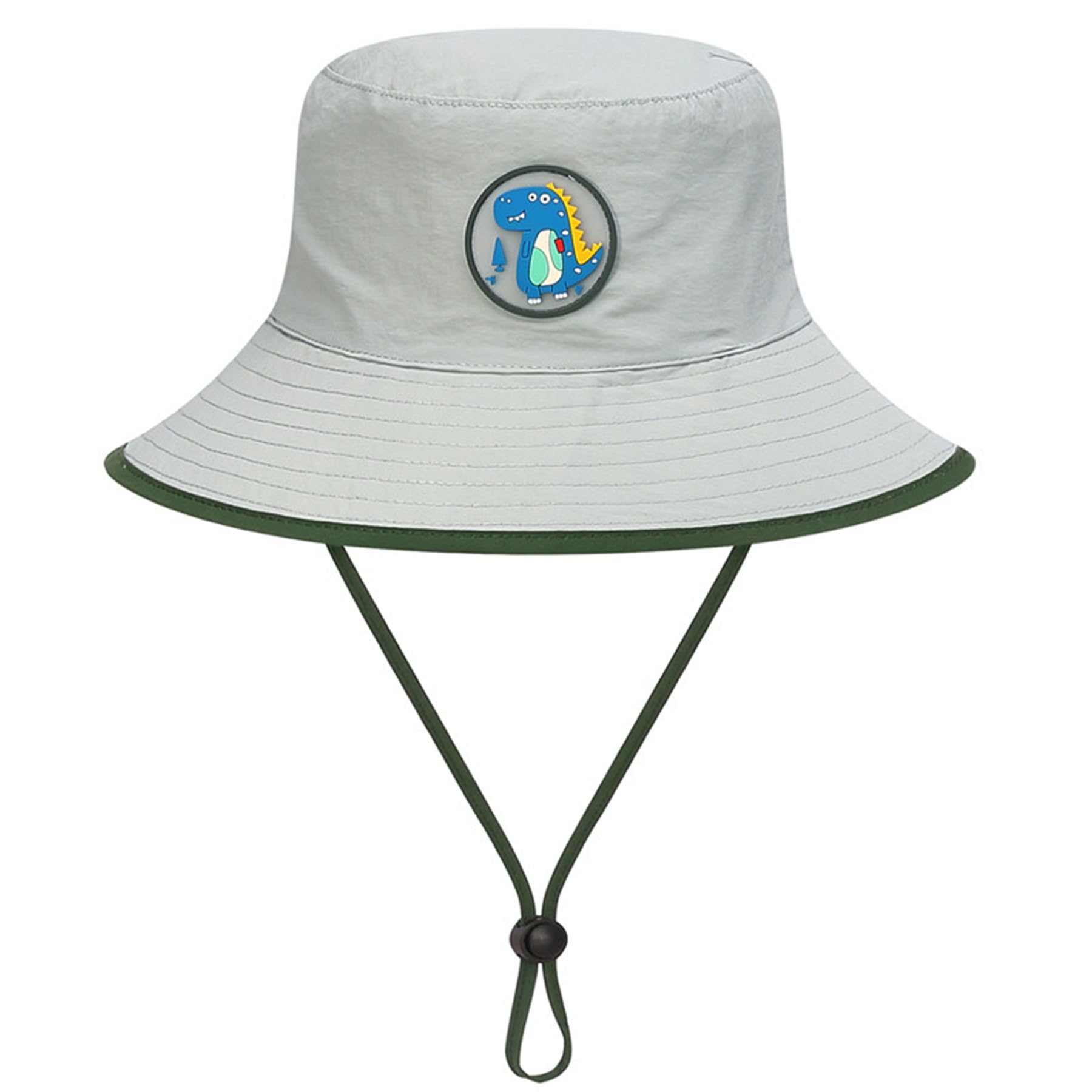 【送料無料】[ハミスト] キッズ サンハット バケットハット 子供用 サファリハット 速乾素材 サイズ調節可能 UVカット 軽量 通気性 可愛いデザイン あご紐付き 色：グレー-Lサイズ、サイズ：3 Years