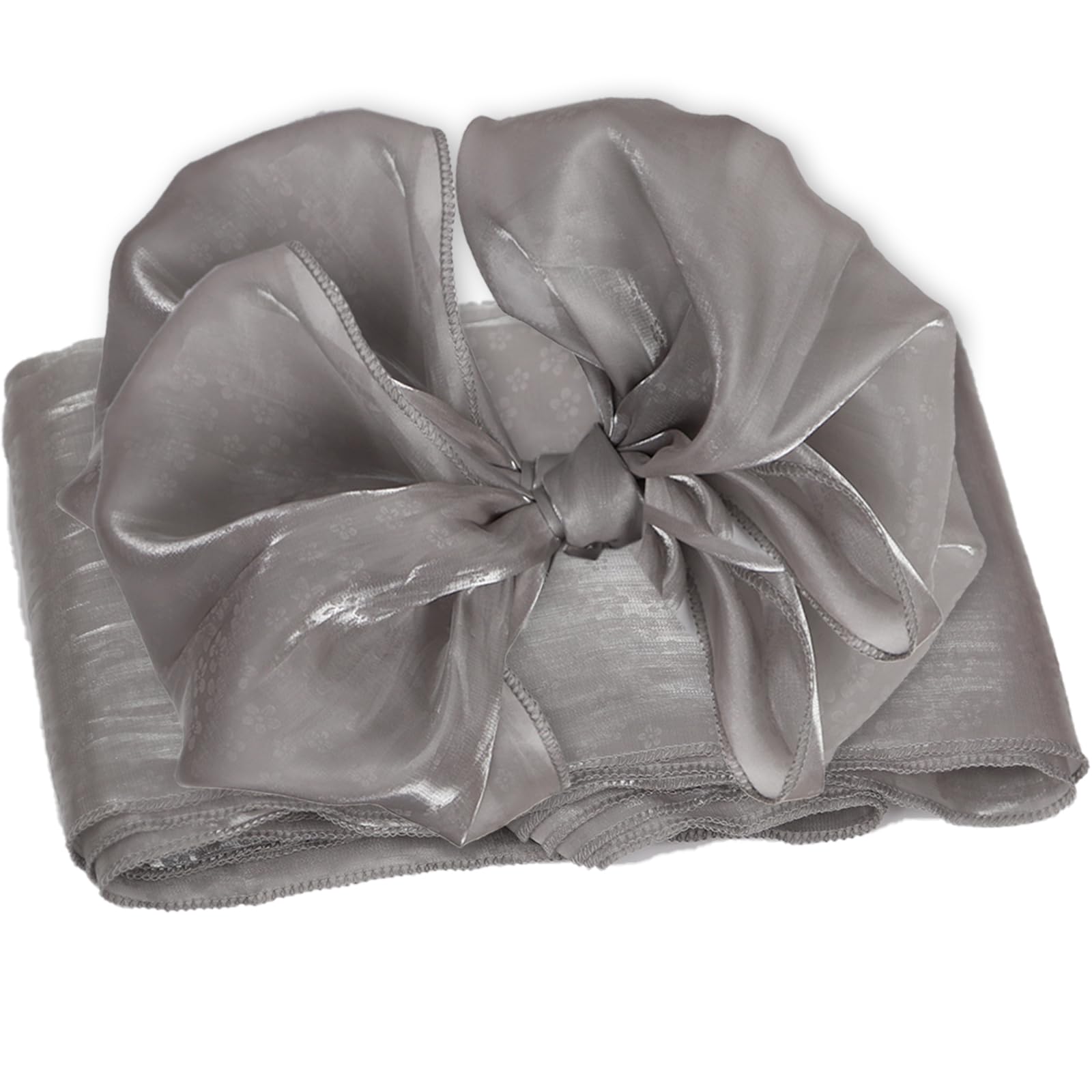 【送料無料】[TOuWA] 兵児帯 へこ帯 飾り帯 帯 地紋入り 単色 大人子供兼用 レディース 女の子 ガールズ 浴衣 夏祭り 花火大会 オーガンジー 色：グレー