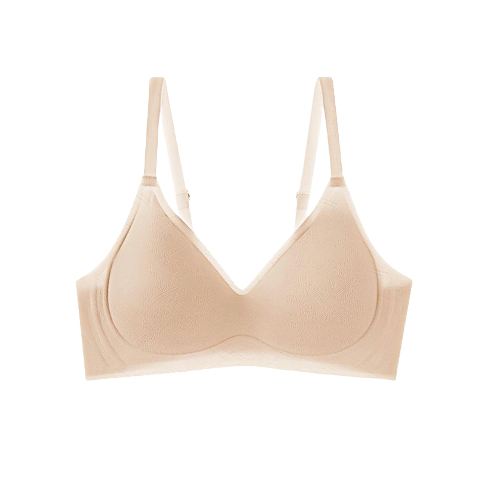 【送料無料】[YOUMMY] 【24H使えるブラ】 ノンワイヤーブラ シームレス 締め付け感がなく ナイトブラジャー 育乳 垂れない 補正用下着 色：カーキ、サイズ：L