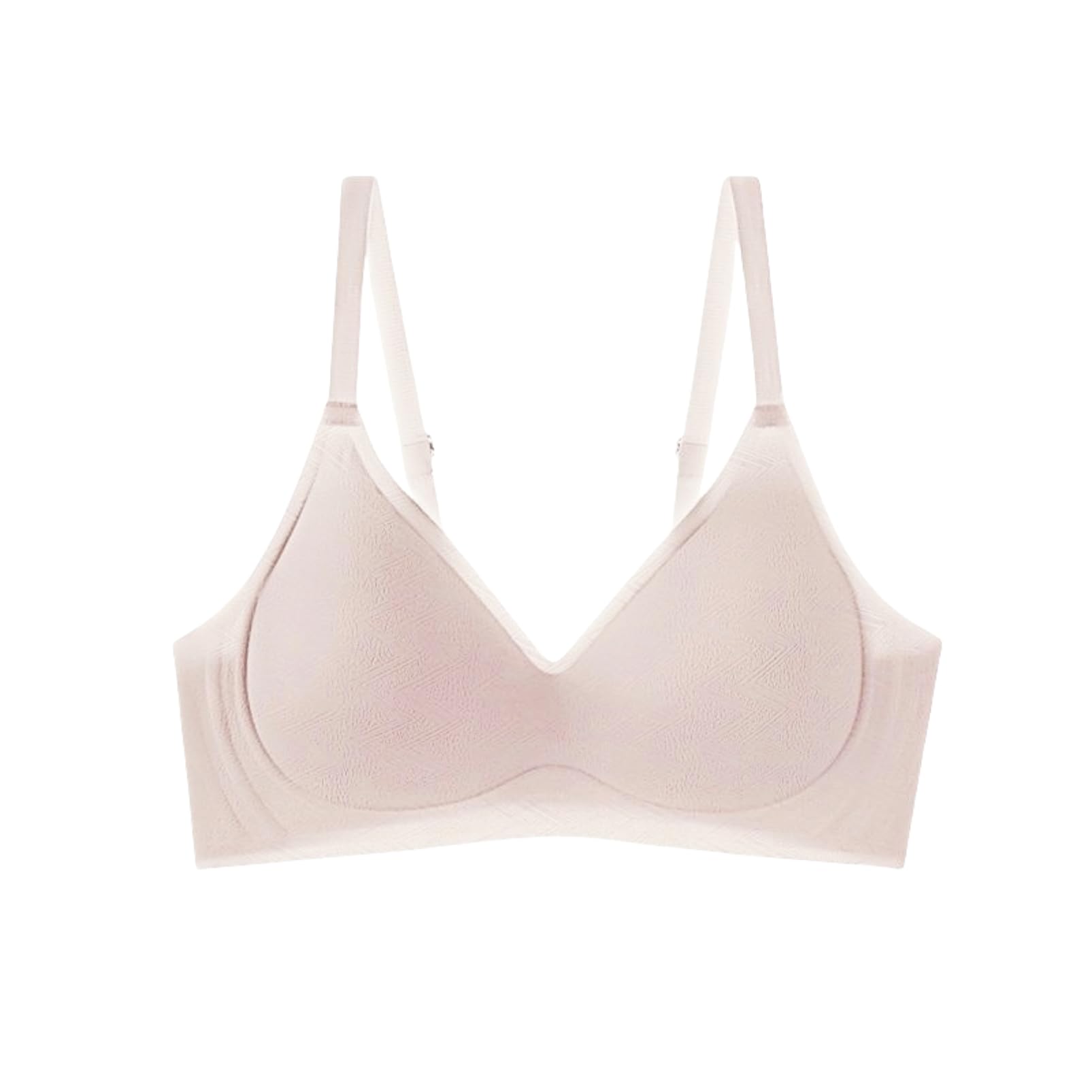 【送料無料】[YOUMMY] 【24H使えるブラ】 ノンワイヤーブラ シームレス 締め付け感がなく ナイトブラジャー 育乳 垂れない 補正用下着 色：ピンク、サイズ：XL