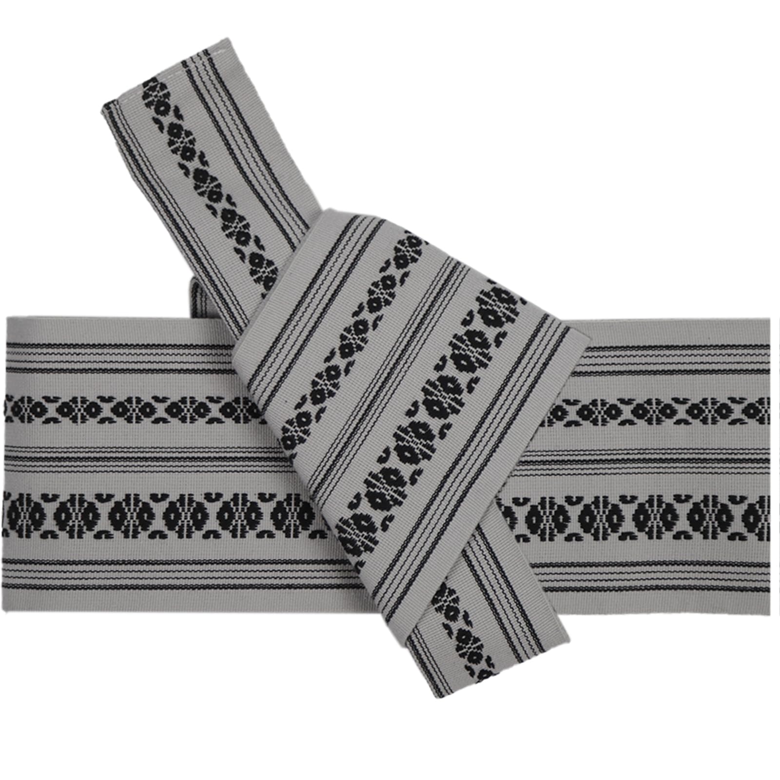 【送料無料】[TOuWA] ワンタッチ角帯 帯 綿 献上柄 男帯 メンズ 男女兼用 紳士 浴衣 着物 弓道 和服用 成人式 父の日ギフト （結び方ガイド付き） 色：グレー