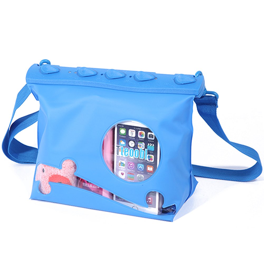 【送料無料】Tonna（トンナ） 防水バッグ 完全防水 防水ポーチ 全6色 防水国際保護等級IPX8 水中深さ20m防水可能 PVC素材 海水浴 釣り プール ダイビング アウトドア ショルダーバッグ 【Lサイズ】 色：ブルー