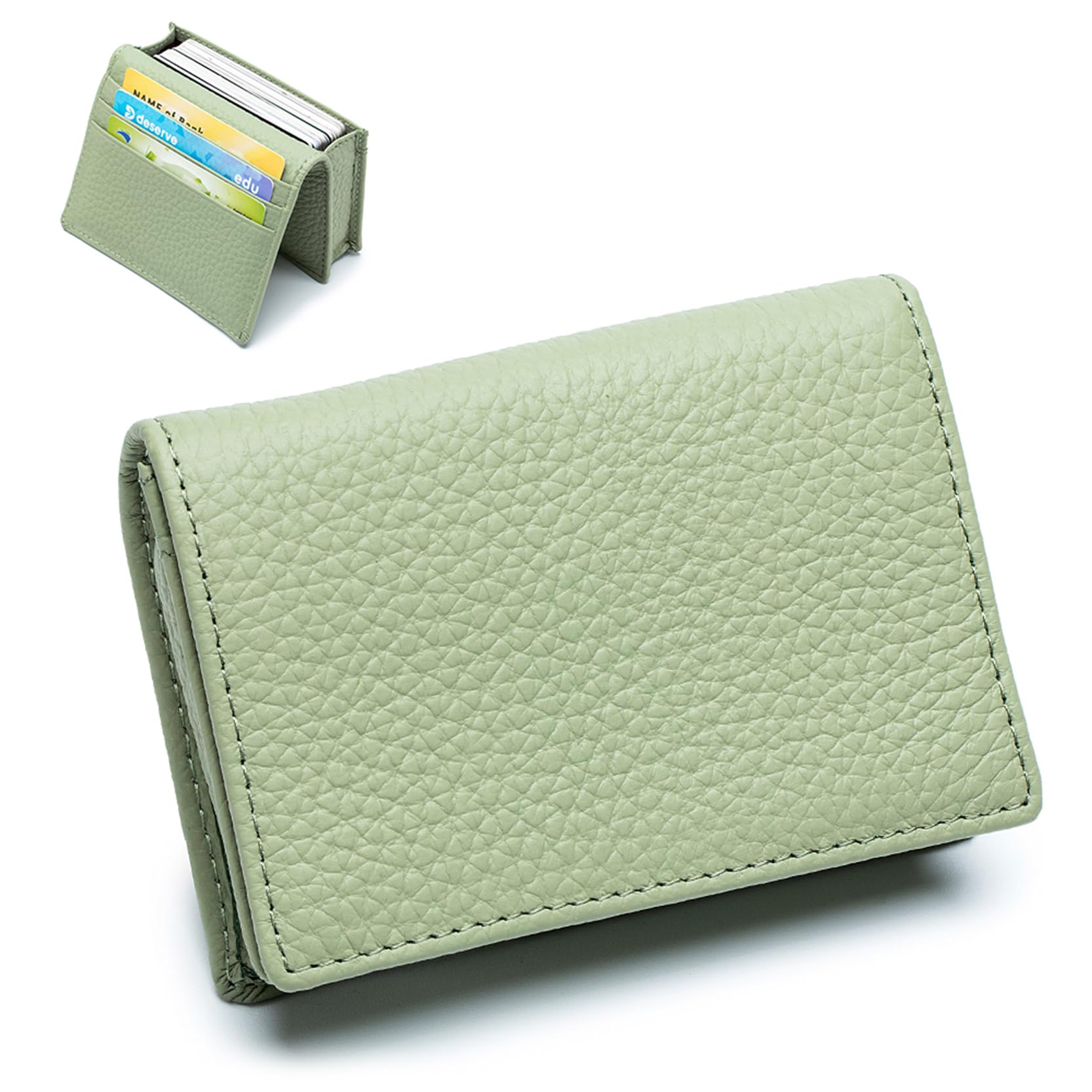 【送料無料】[Bearneko] 名刺入れ レディース メンズ 人気 本革 名刺ケース 大容量 50枚収納 おしゃれ ..