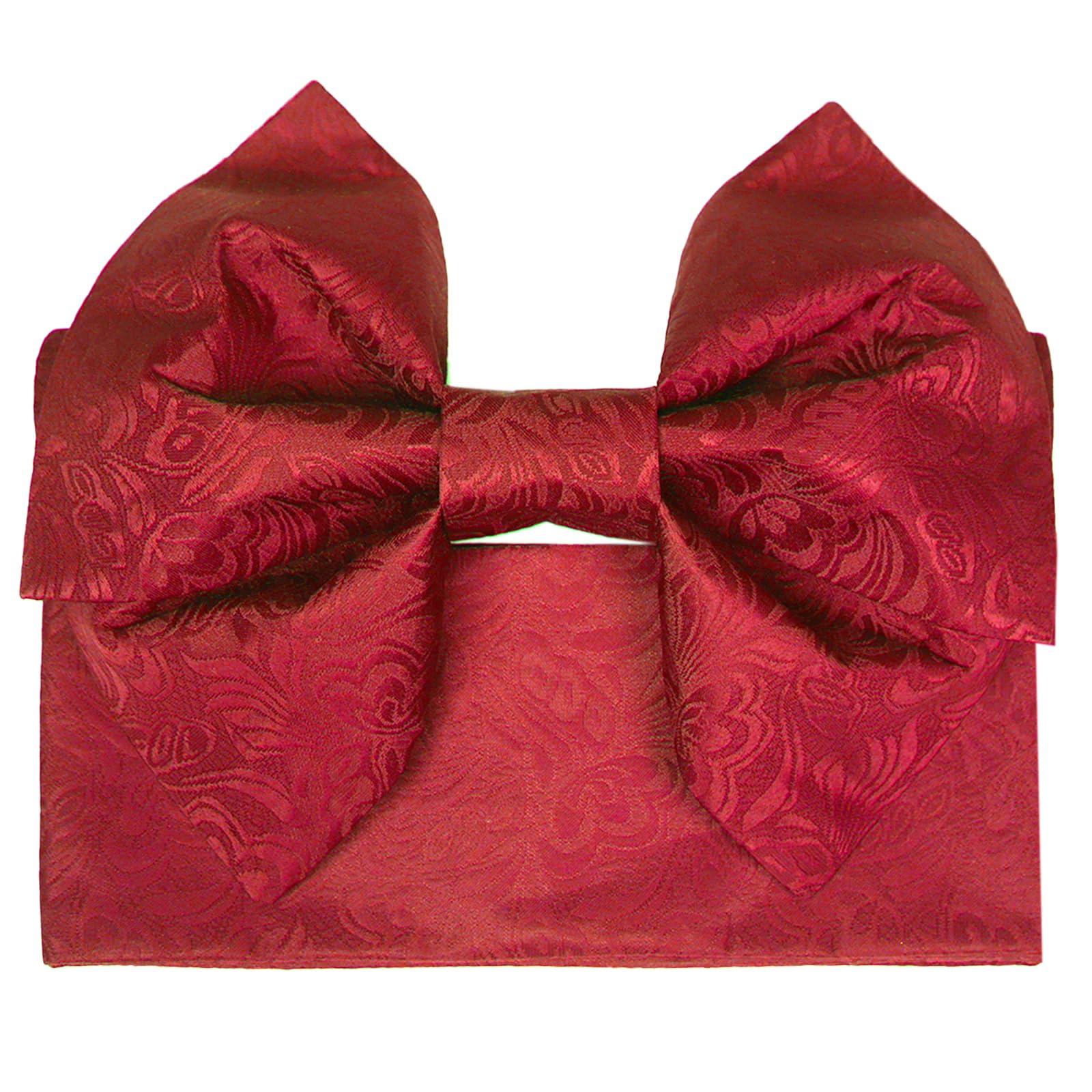 【送料無料】[TOuWA] 作り帯 浴衣帯 前板セット 結び帯 レディース 大人 地紋 簡単 蝶リボン 帯 後に差し込むだけ 花火大会 お祭り ゆかた 浴衣アレンジ コーディネート 色：レッド