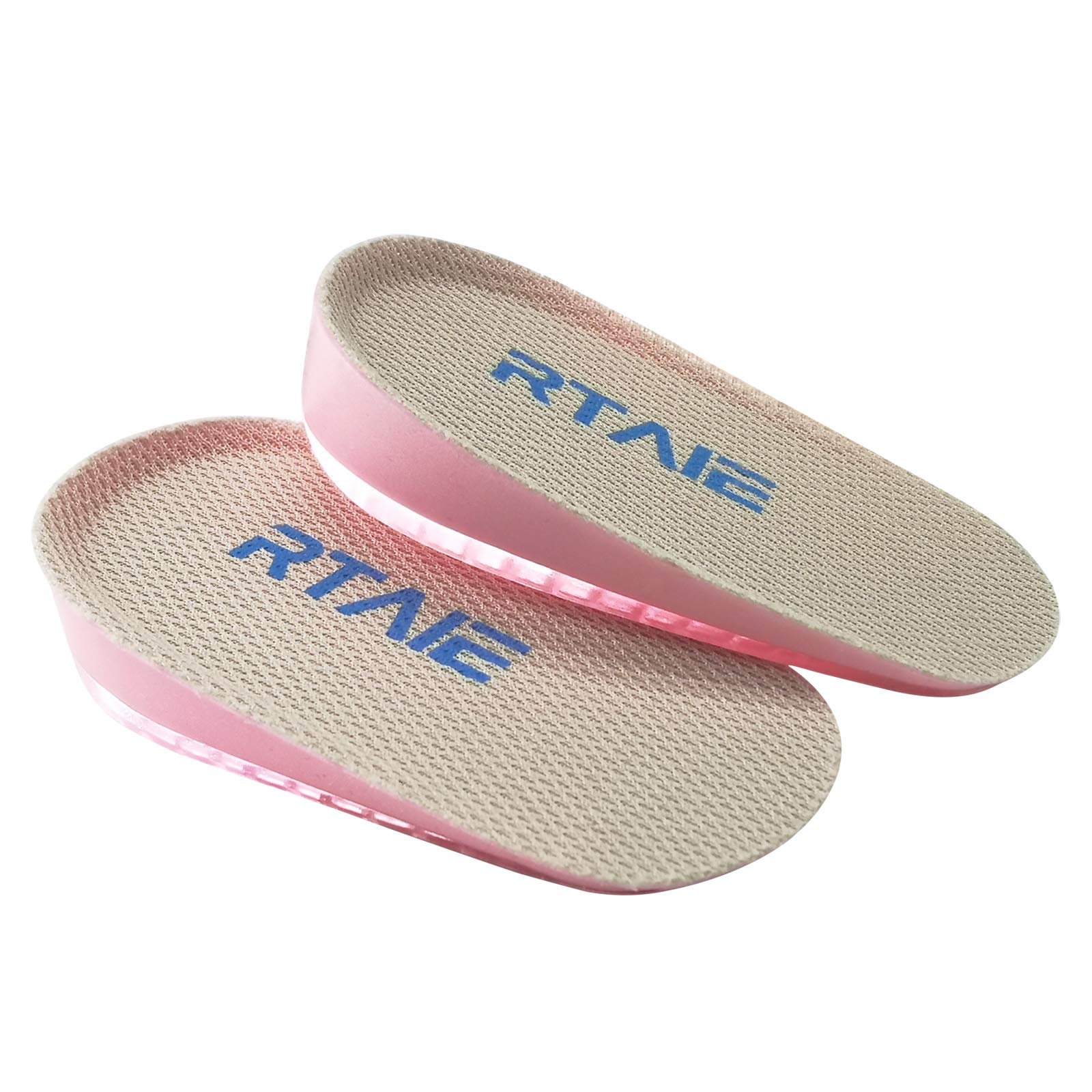 【送料無料】インソール シークレット 衝撃吸収 中敷き 身長アップ 3層構造 高弾力 防滑 大きいサイズ ブラック 男性用/小さいサイズ ピンク 女性用 色：ピンク、サイズ：2.5cm