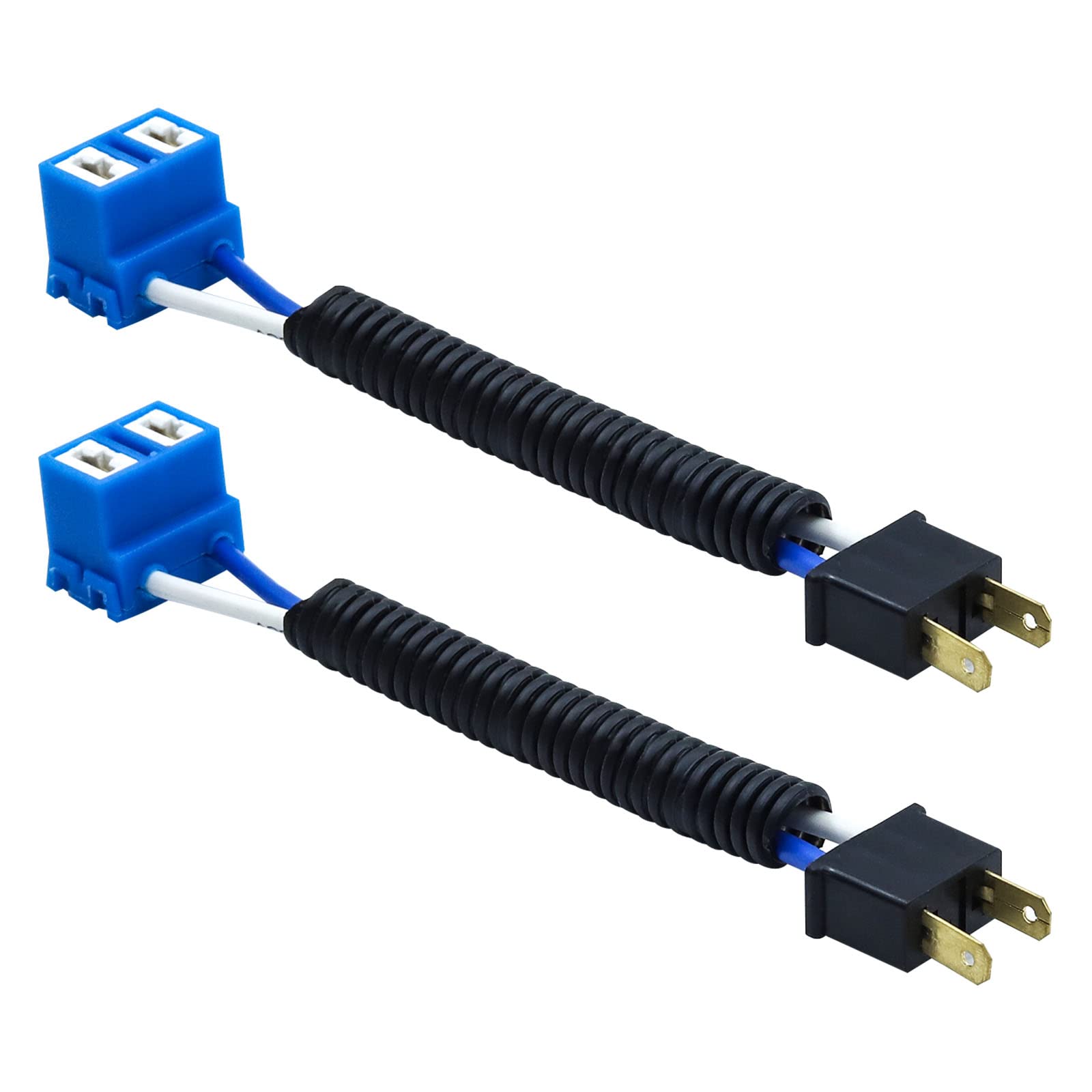 【送料無料】H7オス-メスワイヤーハーネス変換キット、ヘッドライト用H7コネクターソケットアダプター..