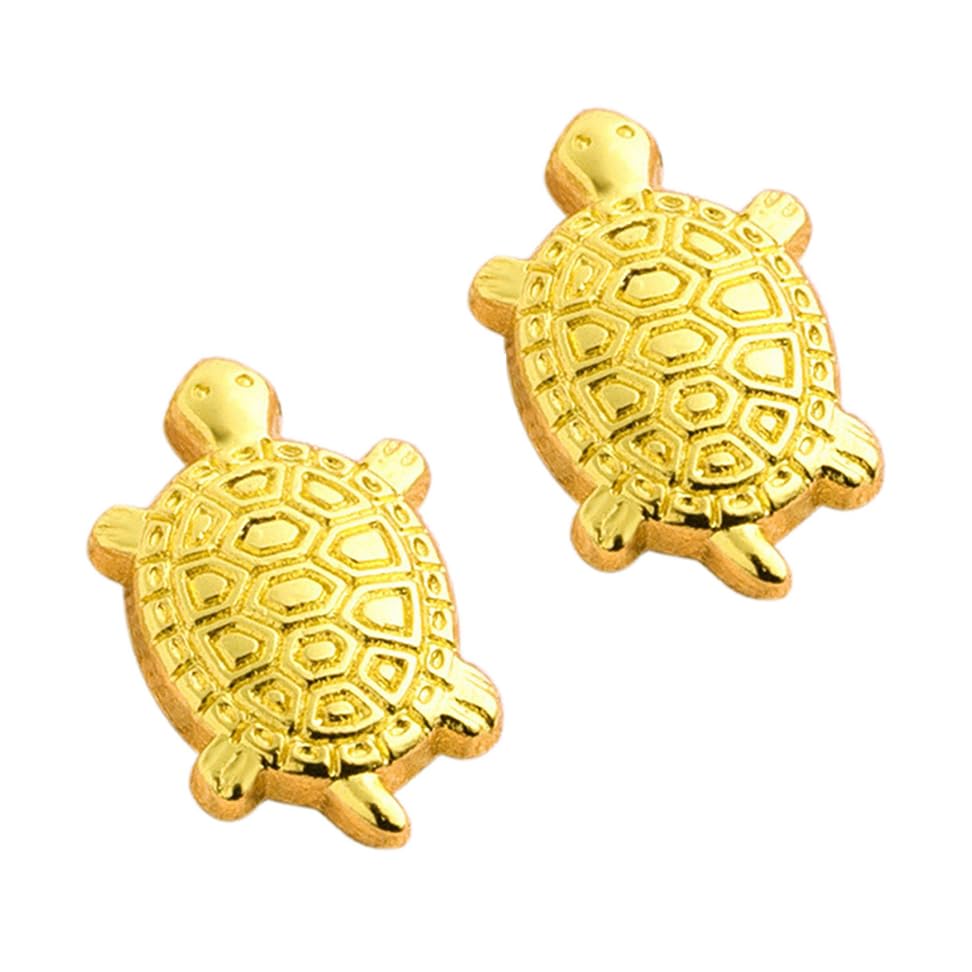 【送料無料】2個入り銭亀金亀 開運 金運 アップ 風水幸運なミニ金亀 幸運の象徴 健康長寿亀お守り 浅草寺 御守り 銭亀 財布入れ 長寿 商売繁盛 金運財運の縁起物 日の贈り物 飾り 色：ゴールド