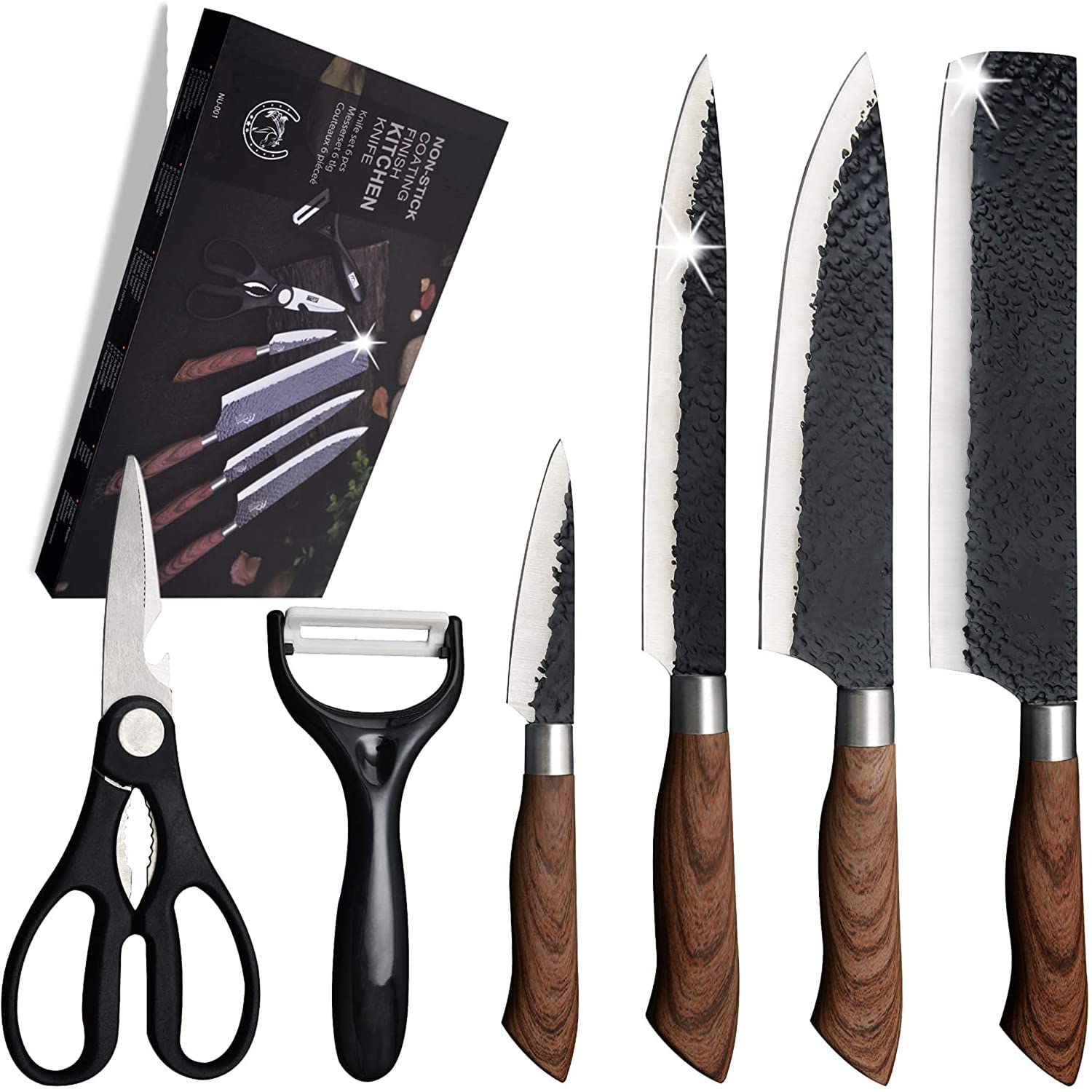 【送料無料】ステンレス6本セット包丁 セット シェフナイフ 三徳包丁 菜切り包丁 刺身包丁 ペティナ ...