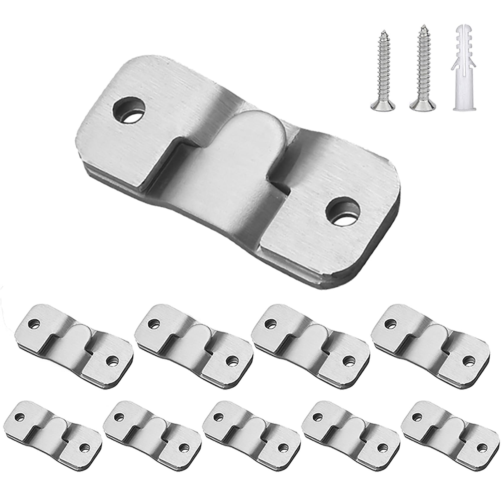 【送料無料】8組セット 額縁吊金具 額縁 壁掛け Zクリップインターロック設計 ステンレス製 壁掛けフッ..