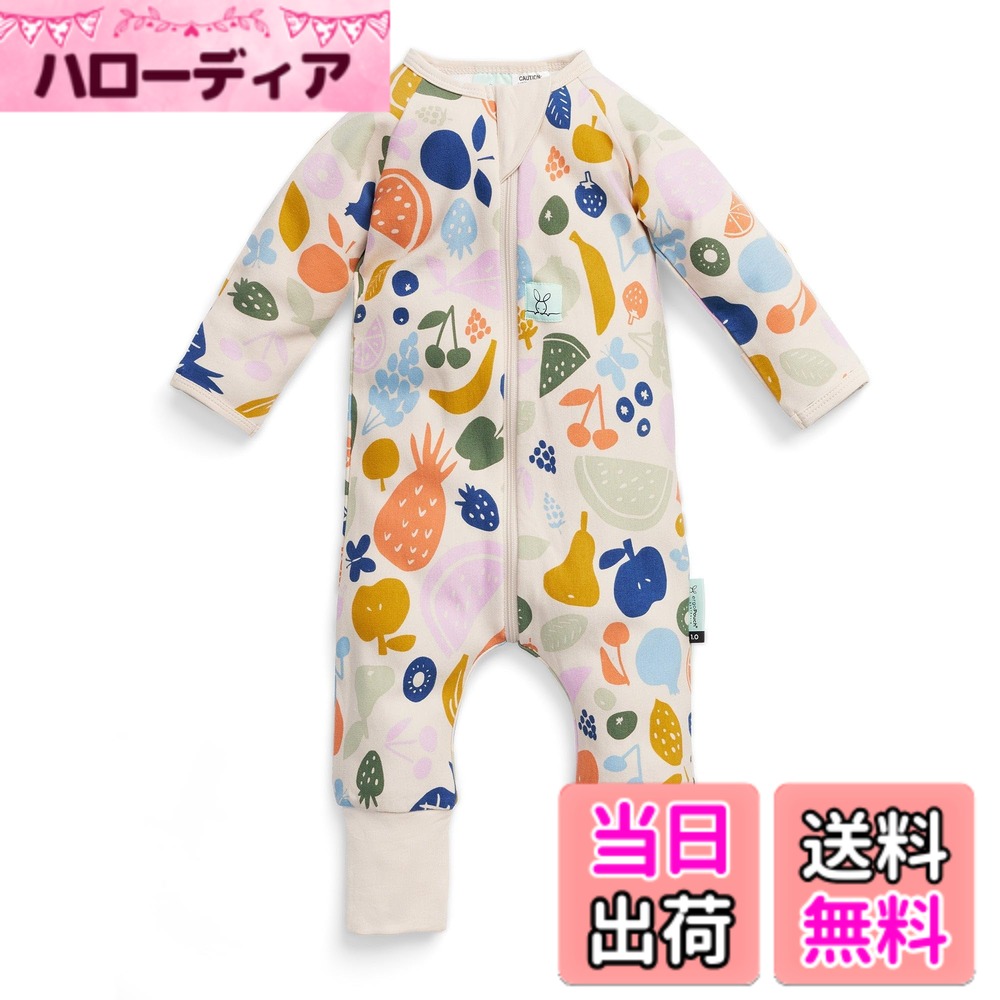 【送料無料】[ergoPouch] エルゴポーチ レイヤーロングスリーブ 【正規品】 ロンパース 色：フルーツサラダ、サイズ：1Y