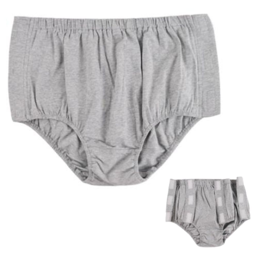 【送料無料】ASPALAND 大人 用 おむつ カバー 失禁 対策 尿 漏れ 防止 マジックテープ式 介護 洗える パンツ カバー 色：グレー、サイズ：L