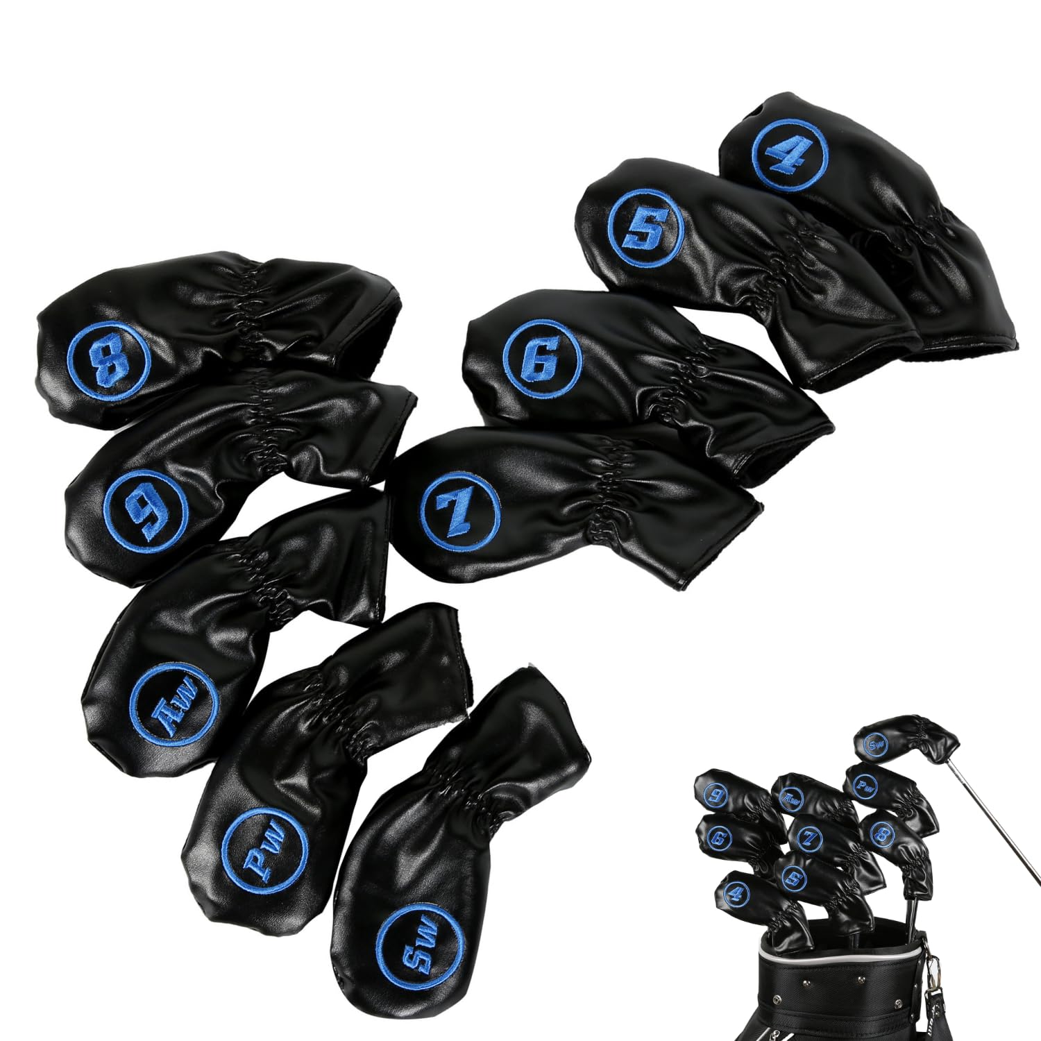 商品情報商品の説明主な仕様 【9枚セットでフルカバー】 4番-9番、AW、PW、SWまで揃った9枚セットで、アイアンをしっかり保護。 統一感のあるデザインなのでキャディバッグの中もスッキリ整理できます。【高級感あふれるデザイン】 洗練された...