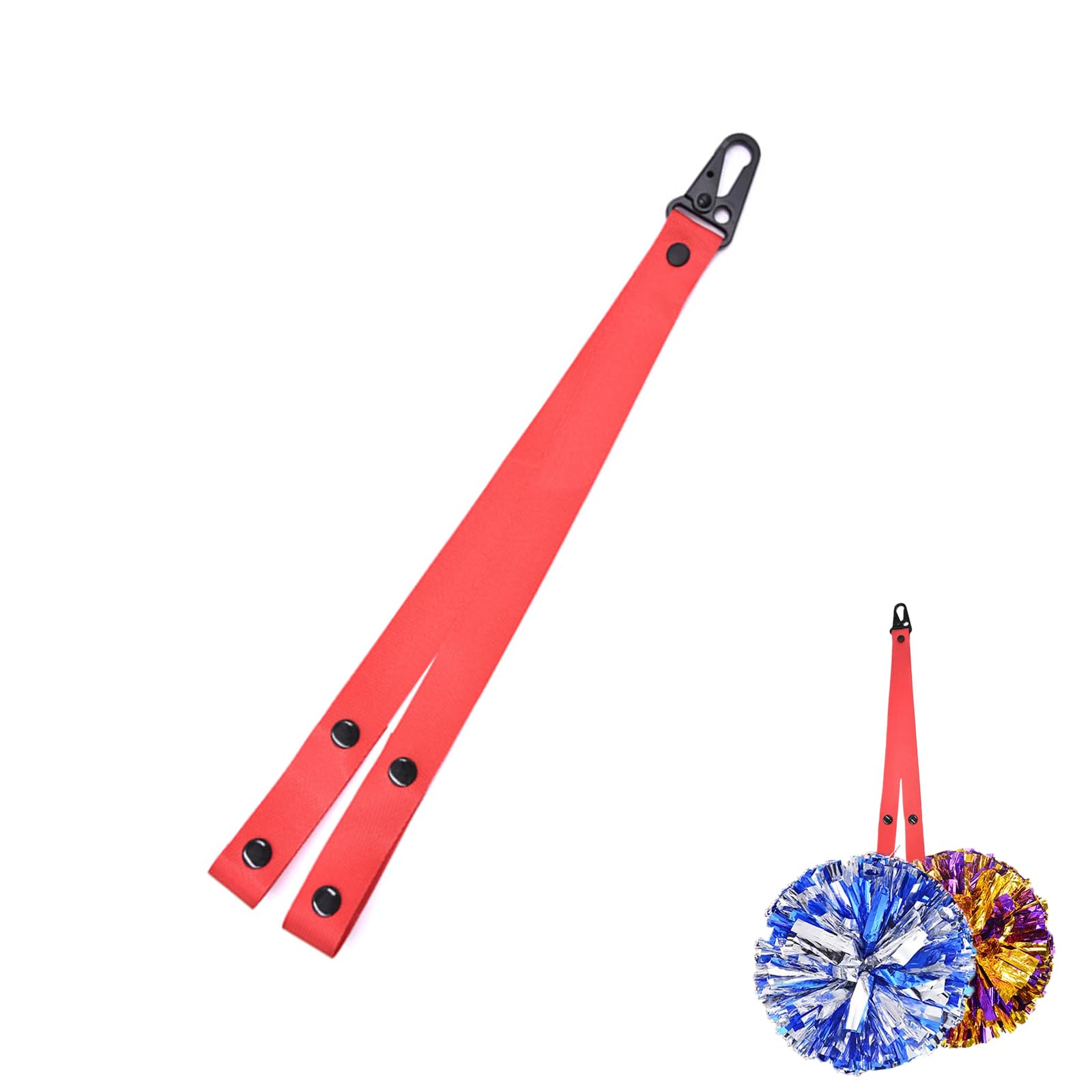 商品情報商品の説明こちらのチアリーディング＆ダンス用ポンポンホルダーは、持ち運びに便利なネックストラップ付きで、様々なシーンでの応援を楽しく、かつ快適にサポートします。特に運動会や学園祭などのイベントにぴったりの設計で、ボールウェビングバッ...