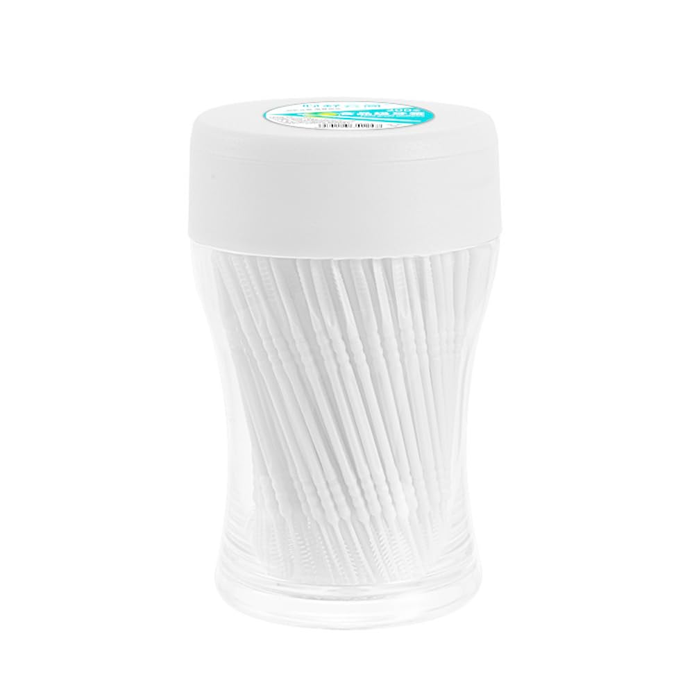 【送料無料】200本の使い捨て爪楊枝両頭歯縫ブラシ魚骨摘出爪楊枝を歯の清潔と口腔ケアに使用 色：赤、サイズ：ホワイト