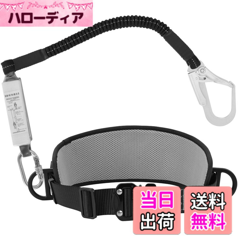 【送料無料】 皇光電工 安全帯 胴ベルト 新規格 胴ベルト型安全帯（墜落制止用器具） ロック装置付き 軽量設計 高所作業用 ブラック 最新の墜落防止器具基準（TIIS） 軽量 ベルト 新基準腰ベルト 安全帯 ベルト落下防止 墜落防止用器具新規格 色：ブラック