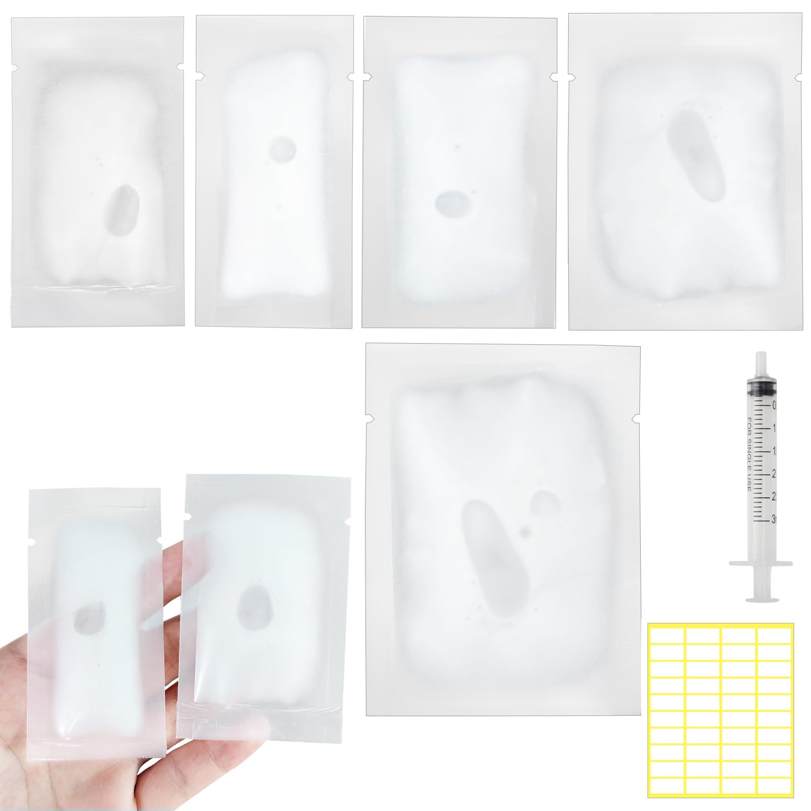 【送料無料】Chisafly 熱圧着 パウチ トラベル 100枚入り 小分け 旅行 パウチ容器 3mlシリンジ付き 40..