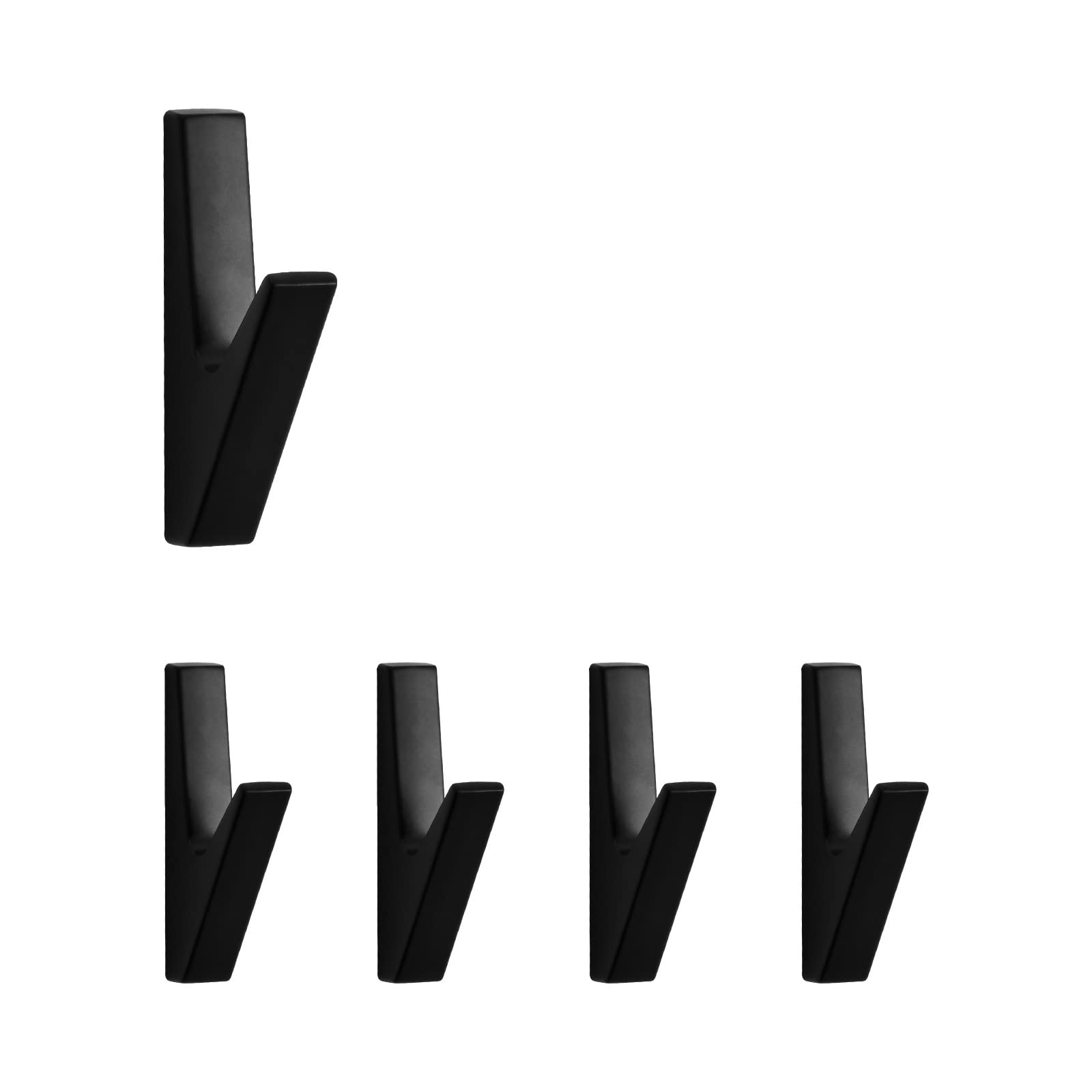 【送料無料】[SARIHOSY]壁掛けフック 5個セット ウォールハンガー 収納フック 壁取り付け式コート帽子掛け 洋服掛け 整理整頓 耐荷重10kg 色：A02-ブラック