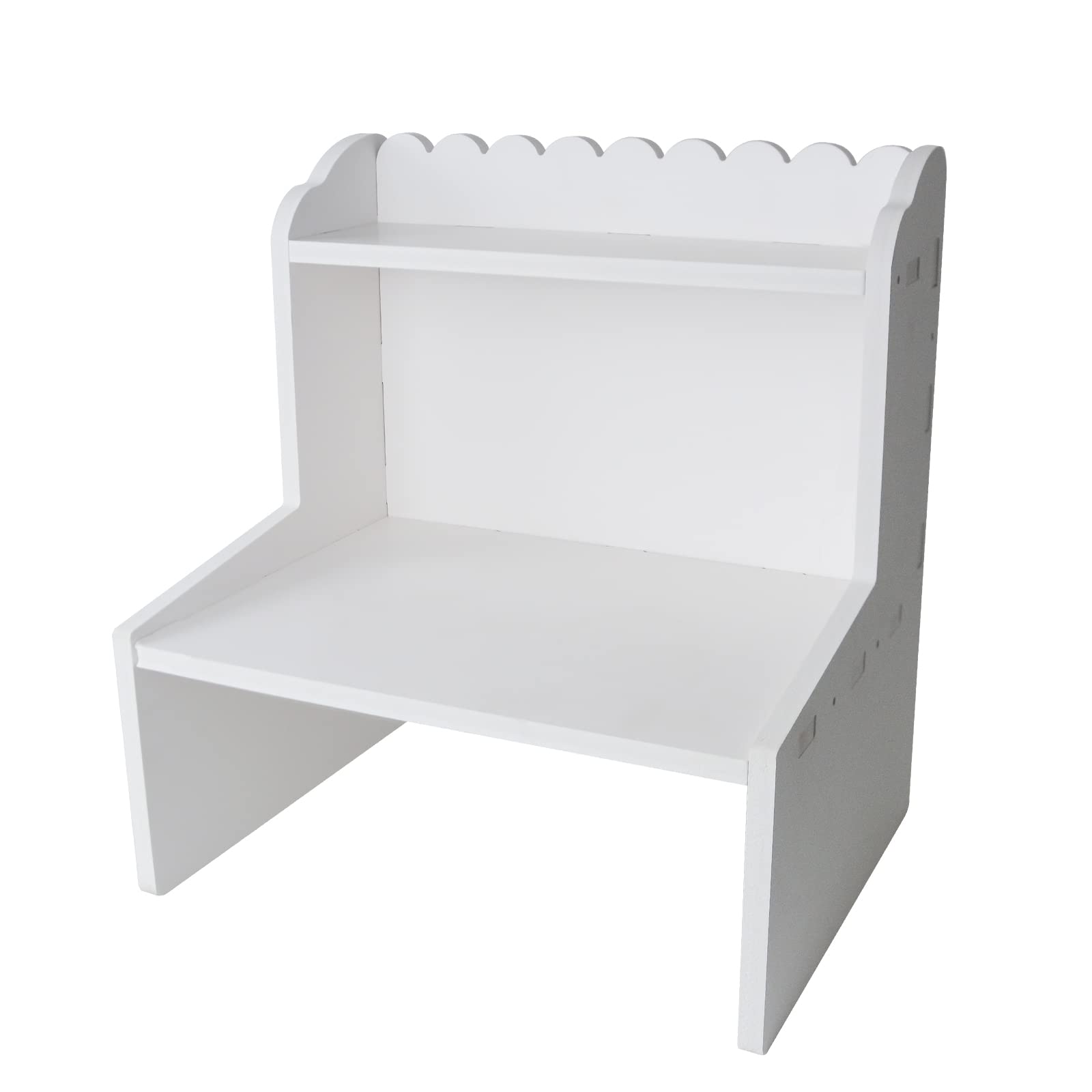 【送料無料】PSXROUKI デスク上置き棚 卓上収納 白 2段 デスク 棚 軽量 机上ラック かわいい 多機能収納ボックス 文具/小物収納 自宅/オフィス おしゃれ 縦27x横21x高さ29.5cm 色：ホワイト、サイズ：Small